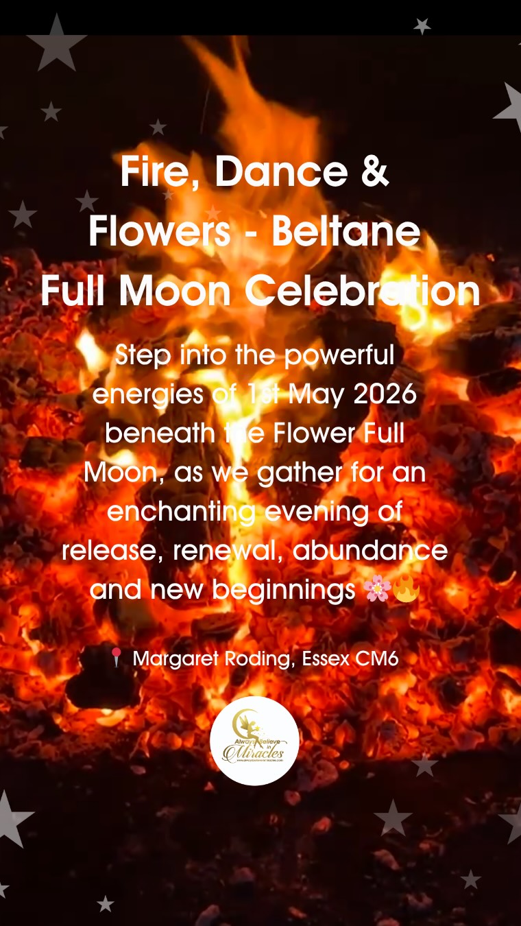 Something magical is coming… 🔥👣🐎🌕💐
I don’t think some of you know that I am also a Firewalk Instructor & Breakthrough Empowerment Coach. With this being the Year of the Horse, it feels like the perfect time to bring back our fire events.
I had originally planned to run one for the Spring Equinox in March, but with the Crystal Shop expansion and opening, time has flown by and as many of you know… I’m not a huge fan of the cold either!
So I’m delighted to announce and invite you to our Beltane Fire Walk & Celebration on 1st May. I would love for you to join us 🌕💐🌸✨🔥
Come and celebrate Beltane & the energy of 1st May with an evening of fire, movement and celebration with Helen & myself.
May carries powerful energy for change and forward momentum. Anything that may not have fully taken shape in January can be revisited now, allowing you to make adjustments & set the tone for the second half of the year.
As we move through the Year of the Fire Horse, gathering around the fire feels especially aligned — honouring courage, passion & transformation.
The evening will include an optional fire walk for those who feel called to take part. If walking the fire doesn’t resonate with you, you are warmly invited to dance around the fire, connect with the energy and celebrate in your own way.
Feel free to wear or create a flower crown as we gather under the Flower Moon, celebrating the abundance of late spring as nature begins to move towards full bloom.
Held at The Reid Rooms, this will be a joyful evening of music, dance, freedom of expression and community. A space to release the old, welcome the new & celebrate the fertility, abundance and prosperity that Beltane represents.
✨ If you are looking for something a little different, this magical evening of fire, flowers and celebration may be exactly what your soul is calling for.
Breaking free of old patterns and pushing us forward with fire in our bellies!
Flower Full Moon Release - A Beltane Celebration
Date: Friday 1st May 2026
Time: 6pm to 9.30pm
Venue: Margaret Roding, Essex CM6
Let’s fire it up 🔥🌕💐💃🏼✨
Much love
Natasha
💚🐎✨
#fullmoon #onfire #letsdance #fireenergy #firewalkwithme