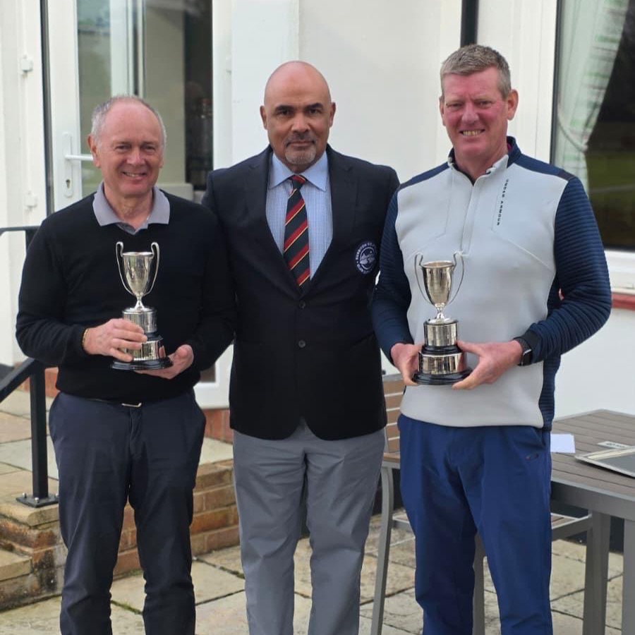 Congratulations to the winners of the winter 4s, Raye Cullen and Dan Gaunt, pictured with new Club Captain, Martin Ainsworth. The knockout competition is played over the winter months and the final is played over 36 holes with Raye and Dan winning 5 and 3. Congratulations also go to the runners up, Tony Bain and Mark Siddle. Ross Hill and Roger Vinnecombe are the worthy winners of the Winter Plate with Harry Proctor and Bryn Littleproud as the runners up. Well done to all! #surreygolf #surreygolfclub #surreygolfcourse #wintergolf #surreywintergolf