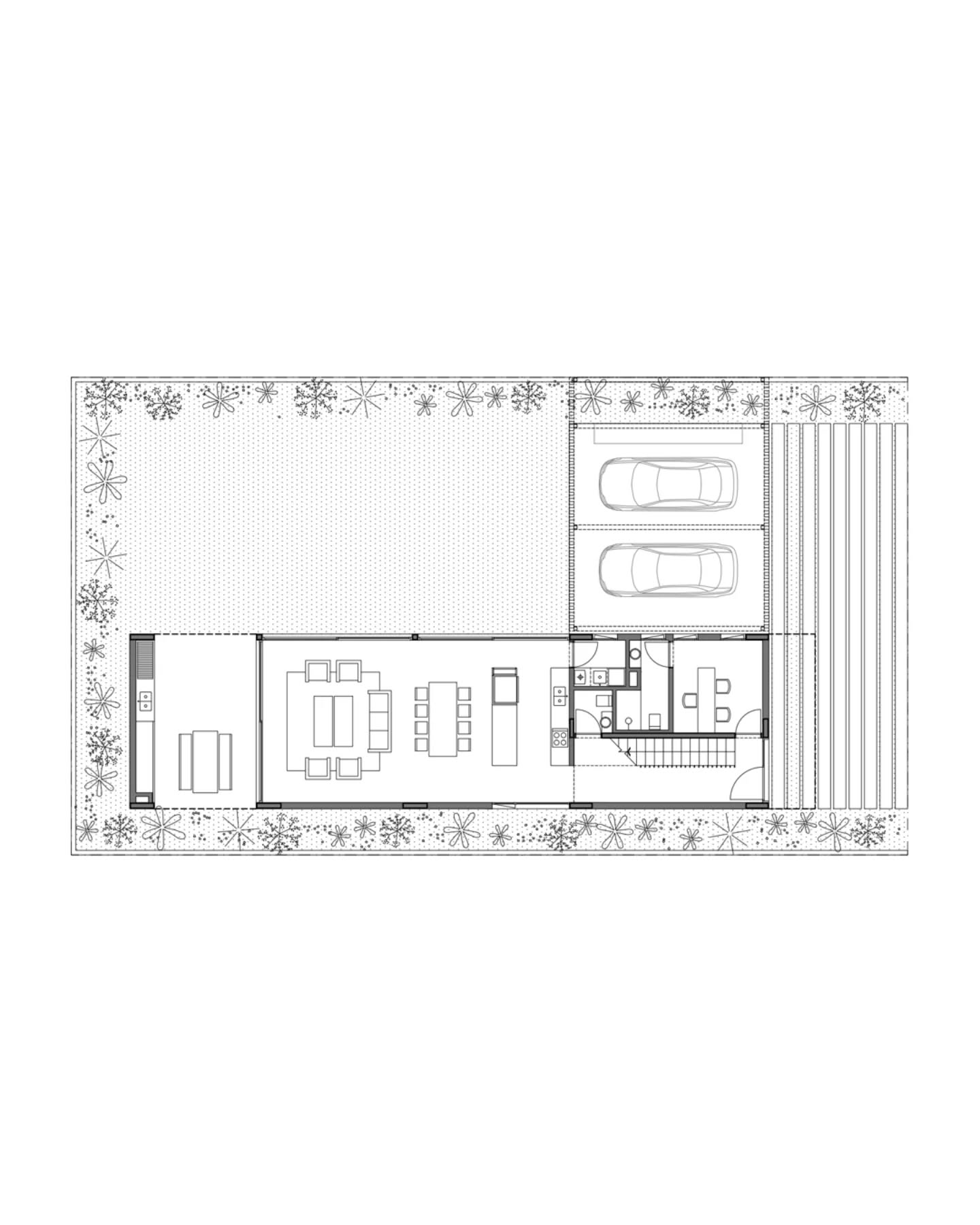 Casa Arvoredo | 2025
A Casa Arvoredo implanta-se em um terreno de 15×27m, encostada na divisa sul e aberta para o norte, leste e oeste.
Um volume longitudinal de 5,7m de largura percorre todo o lote — do recuo frontal até os fundos — definindo uma arquitetura precisa e contemporânea, de linguagem brutalista e materialidade nobre.
Com 317m² de área construída e amplas áreas externas, a casa foi projetada para oferecer amplitude, luz natural e ventilação cruzada, promovendo um ambiente equilibrado e confortável.
No térreo, há uma suíte que traz praticidade e flexibilidade de uso; o pavimento superior conta com três suítes e um terraço voltado para o oeste, pensado para apreciar o pôr do sol.
Ficha técnica:
Localização: Ingleses, Florianópolis, SC – Brasil
Tipologia: Residência unifamiliar de dois pavimentos em condomínio fechado
Arquitetura: Proyecto C – Argentina
Conclusão: 2025
Área construída: 317 m²
Área total do terreno: 542 m²
Unidades: 1
Dormitórios: 4 suítes (1 no térreo + 3 no pavimento superior)
Banheiros: 4 banheiros + 1 lavabo
Vagas de garagem: 6 (2 cobertas + 4 descobertas)
Diferenciais: Arquitetura contemporânea de linguagem brutalista e materialidade nobre. Implantação na divisa sul, com jardim lateral voltado para o norte e excelente insolação. Suíte no térreo com acesso direto ao exterior. Amplas aberturas e ventilação cruzada. Terraço voltado para o oeste, ideal para apreciar o pôr do sol ou incorporar um fire pit. Claraboias na escada e no corredor superior.
.
www.kubiko.com.br
#kubiko #florianopolis #investimento