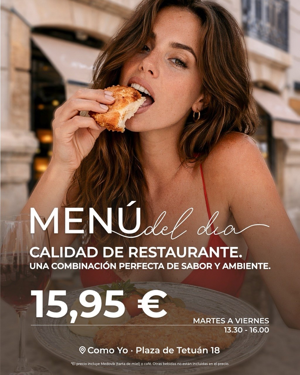 Menú de abril a un precio especial de 15,95 €🔥
Saborea la primavera con Como Yo🫶🏻
📍Plaza Tetuan 18
📲+34624098889
#menudeldia #goodfood