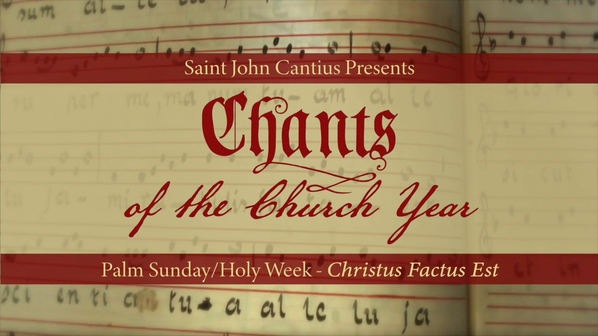 Chants of the Church Year - Palm Sunday/Holy Week - Christus Factus Est
This chant, which is taken from one of the most ancient Christian hymns as recorded by St. Paul, reflects the entire Paschal Mystery: Christ's suffering, death and resurrection.