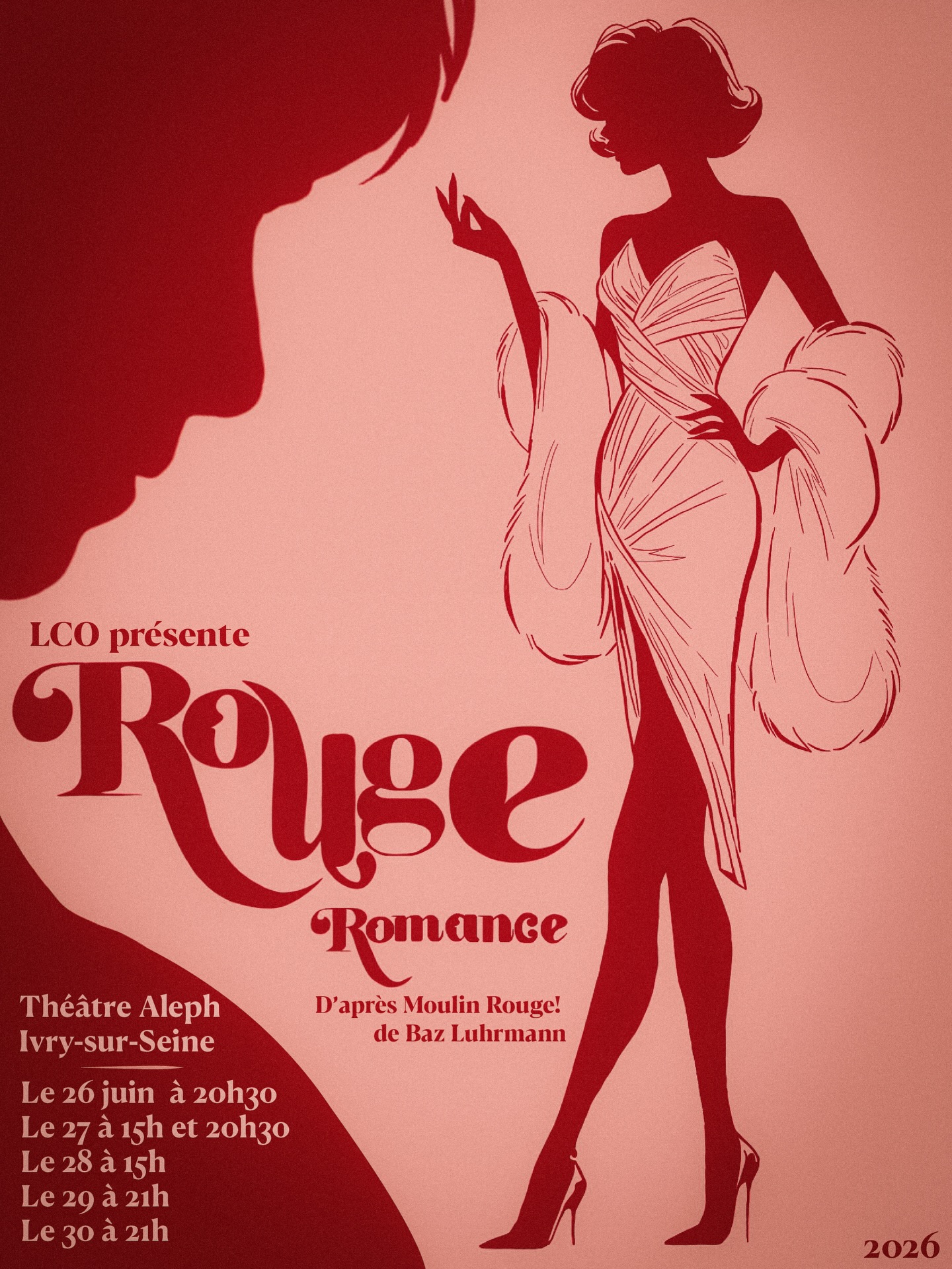 .
📣 Nouveau spectacle 💃🏻🎶🎭
♥️ ROUGE ROMANCE 🧡
Mise en scène & chorégraphie : @yohananeige
Direction musicale: @lucie_wdrmr
du 26 au 30 juin 2026 au @_theatrealeph
(Metro 7, Pierre et Marie Curie) 📍
———
🎟️ Billetterie: lien en bio !
———
Affiche: @tritri_prs 🫶
Adaptation: @just_need_a_needle @yohananeige
Avec:
🎭 @solveig_amb (cast 1) ou @joannafabby (cast 2), @amaurylescure (cast 1) ou @tritri_prs (cast 2), @come.defontaine, @_hey_nola, @moontheol, @just_need_a_needle, @matze_che
💃🏻🕺 @lisalhonneur, @candicefbch, @donyphanelclv, @romeo.music_off, @aimroz_sara et @letigham
🔥 🔥
CAST 1 :
-Vendredi 26
-Samedi 27 (séance 15h)
-Lundi 29
CAST 2 :
-Samedi 27 (séance 20h30)
-Dimanche 28
-Mardi 30
