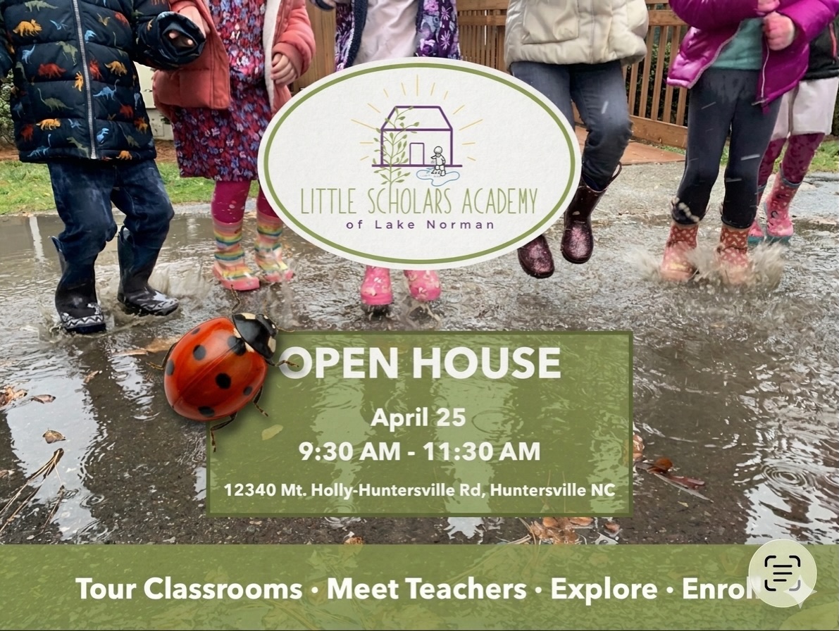 🐞 Join Us for a Special Earth Day Celebration at our monthly Open House! 🌿
Come explore our beautiful campus where learning happens through nature, play, and community. This Open House will be extra special as we celebrate Earth Day together with a hands-on planting activity and a ladybug release at 11:30 AM. 🐞
Meet our passionate teachers, tour our Reggio-inspired classrooms, and experience the joy of childhood learning in action!
📅 April 25
🕒 9:30 AM – 11:30 AM
📍 12340 Mt. Holly–Huntersville Rd, Huntersville, NC
✨ Tour Classrooms · Meet Teachers · Explore · Enroll
Bring the family, get your hands in the soil, and see why Little Scholars Academy is more than a school - it’s a community where children are seen, heard, and inspired. 💚
#reggioinspiredpreschool #earthday #huntersvillenc #lakenorman #openhouse