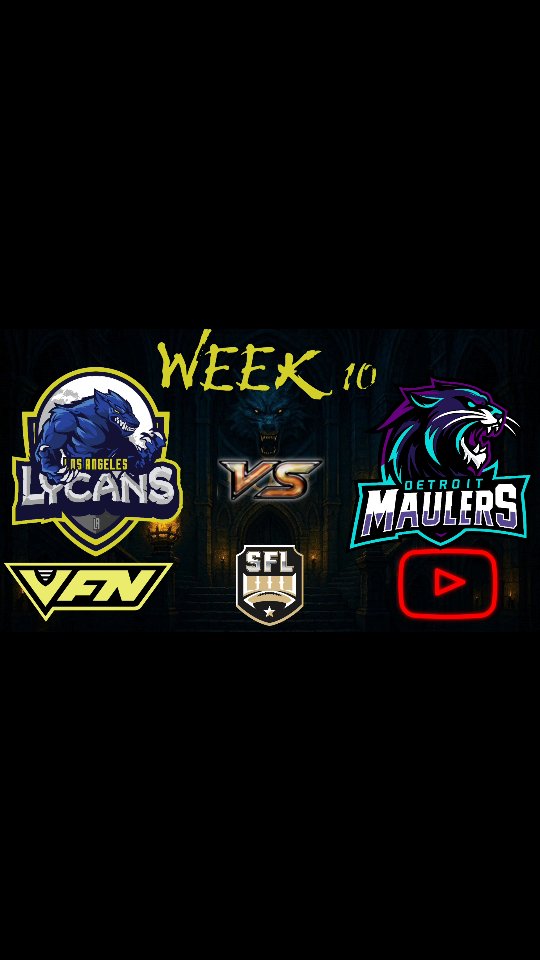 @simulationfl #Szn26 Week 10 GameDay
@losangeleslycans
Detroit Maulers
š: 10pm ET/7pm PT
š: Parks Memorial
š: (Virtual Football Network's YouTube Channel link in bio)
#MakeAnImpact #HowlAtTheMoon #LycAngeles #NewMoon