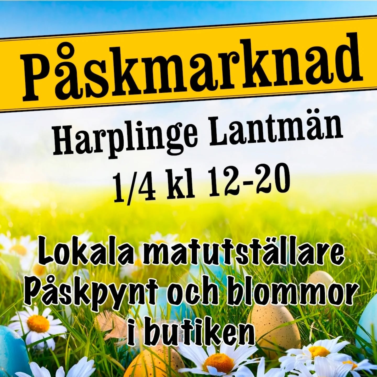Påskmarknad hos Harplinge Lantmän onsdag 1/4.
Vi är på plats och har med oss flera goda sorters äppelmust!
Det är fri entre. Varmt Välkomna 🍏🐣🍎🐣