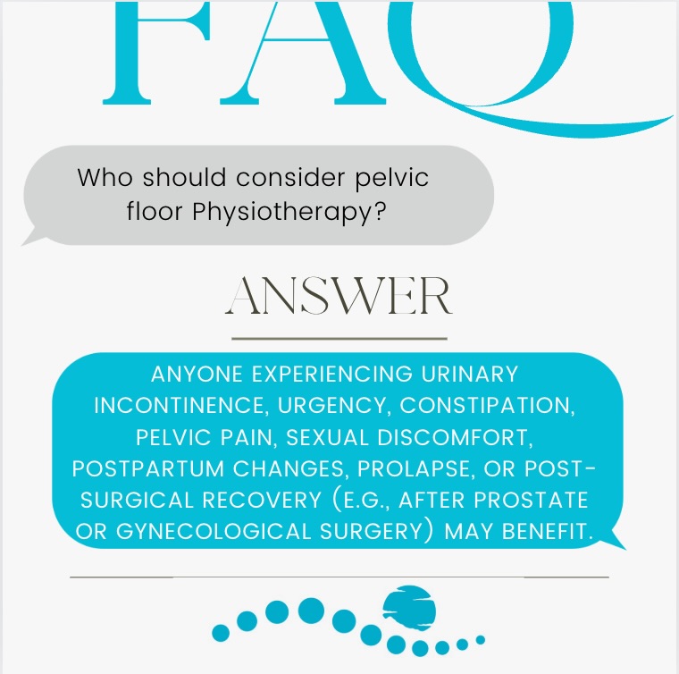 ✨ FAQ: Who would benefit from pelvic floor physiotherapy?
Short answer… more people than you think 💛
Pelvic floor physio isn’t just for one group—it can help all genders, all ages, and a wide range of concerns 👇
💧 Bladder issues (urgency, frequency, leakage)
💩 Bowel concerns (constipation, control)
💥 Pelvic pain or discomfort
❤️ Pain with intimacy or sexual dysfunction
🤰 Pregnancy + postpartum recovery
🏃♂️ Return to sport or exercise
🩺 Post-surgical recovery (abdominal, prostate, gyne)
It’s also not just about symptoms—even without pain, learning how your body works can help prevent future issues and improve confidence in movement 🙌
The goal? Better control, less discomfort, and feeling more connected to your body 💫
If you’ve ever wondered “is this normal?”—that’s usually a good place to start a conversation 💬 Always here if you have questions 💙
#mobilephysio #vancouverphysio #physiotherapyvancouver #mobilephysiovancouver #vancouverwellness vancouverhealth pelvicfloorphysio pelvichealth womenshealthvancouver menshealthvancouver physiotherapy physio rehab injuryprevention movementismedicine mobility painmanagement healthylifestyle mobilehealthcare inhomephysio