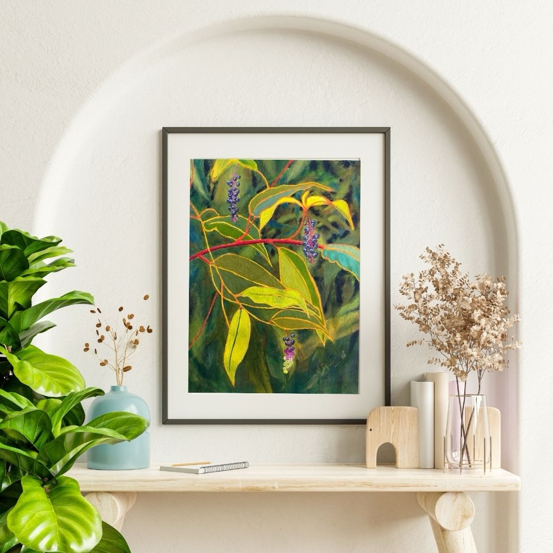 “Pokeberry Plant” now available as a PRINT! 😍🙌
If your walls need some energy, this print will definitely add some zest! Hang it in a room with lots of greenery and plants for a cohesive look or brighten an ignored corner to revitalize your space.
Take a closer look at my Spring 2026 Print Collection at the link in bio!
#wallartprint #decorateartfully #plantartwork #greenart #localartprints