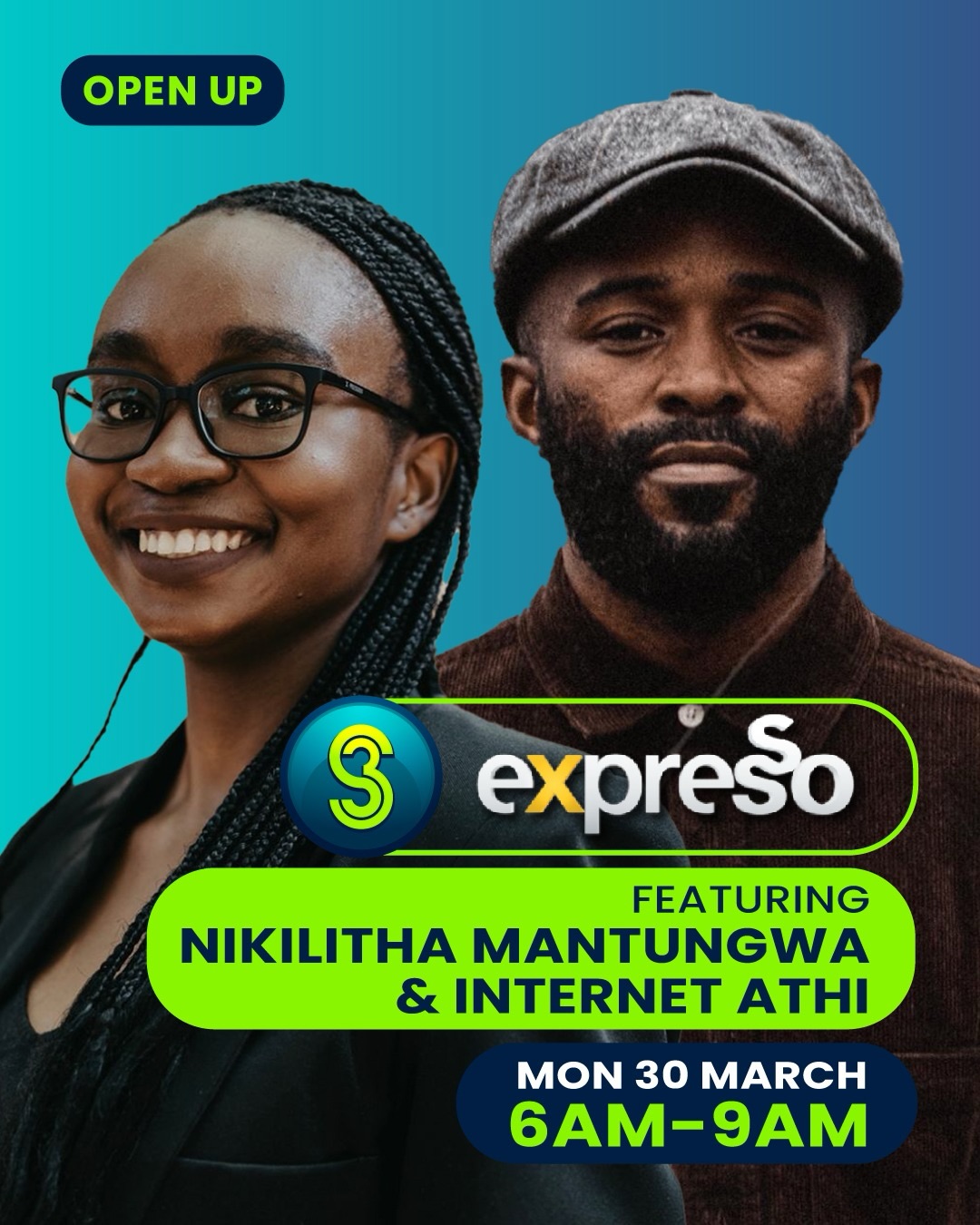 So excited to share that @internetathi and @nikilitha_mantungwa will be LIVE on the @expressoshow ☕️ on Monday morning at 6am talking all things Home of Sound fest and Athi’s upcoming album!🇿🇦🎙️Tune in to channel S3 or DSTv channel 193!📺
#koptonmusic #expressoshow #internetathi #capetown #homeofsoundfestival