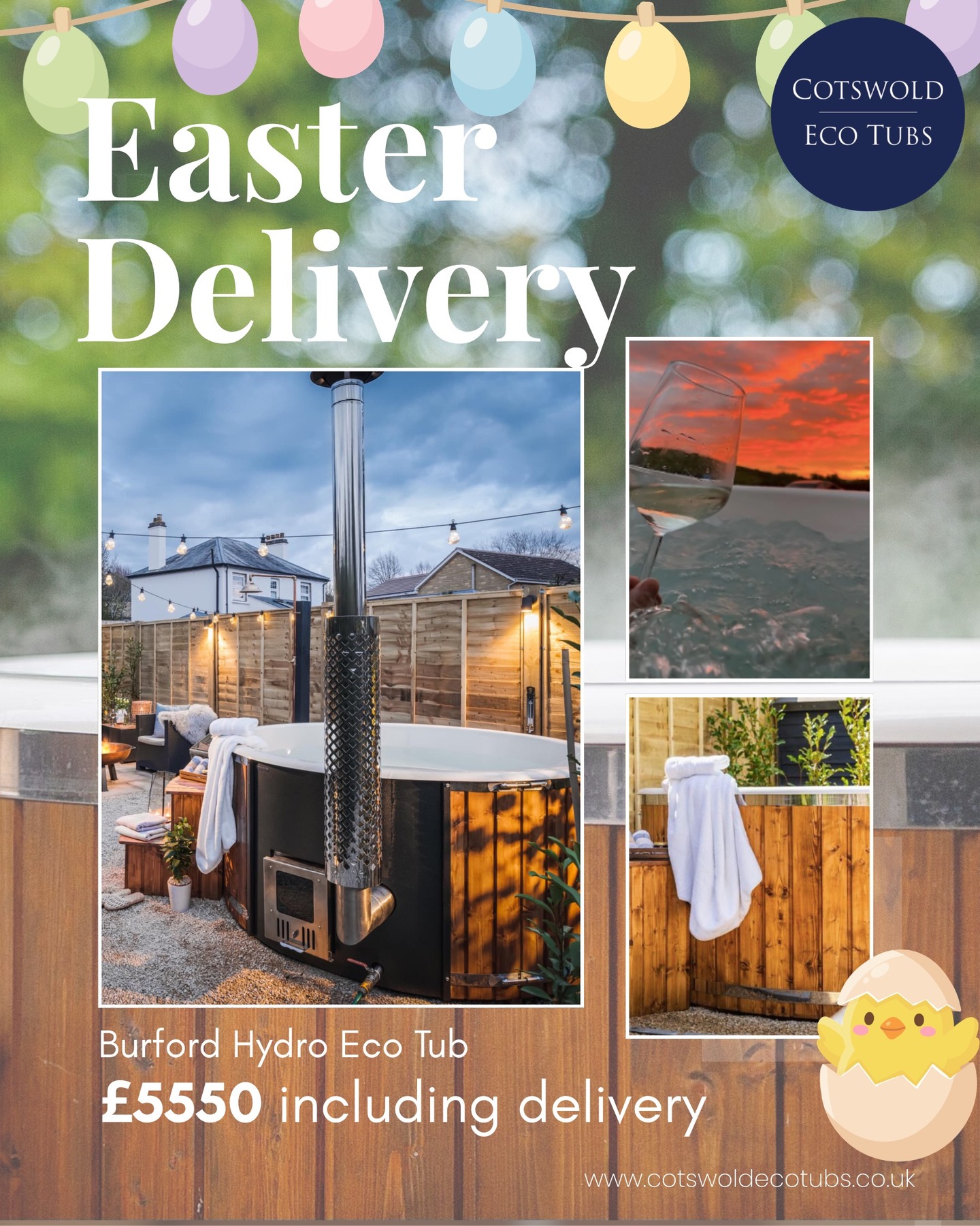 🚨 LAST DELIVERY SLOT AVAILABLE 🚨
We have just ONE remaining delivery slot for tomorrow — Friday 3rd March!
Make tomorrow a VERY Good Friday with the stunning white interior & oak exterior Burford Hydro (5–6 person) tub 🌿💦
✨ Features include:
• Hydro massage jets
• Ambient lighting
• Upgraded Thermowood exterior (usually £500 upgrade – INCLUDED!)
• Ultra hard-wearing American acrylic
• Grade 316 stainless steel
• 1.5 hour heat-up
• Insulated cover
• Steps, tension bands, chimney guard & drinks bar
💷 £5,550 including delivery within 80 miles
(Please note: a small surcharge may apply for further distances)
Imagine the fun for all the family this weekend! 💦
📩 Call us on 0333 242 3363 or WhatsApp us on 07453 382802
One unit remaining - be quick!
https://www.cotswoldecotubs.co.uk/.../the-burford-eco-tub-1