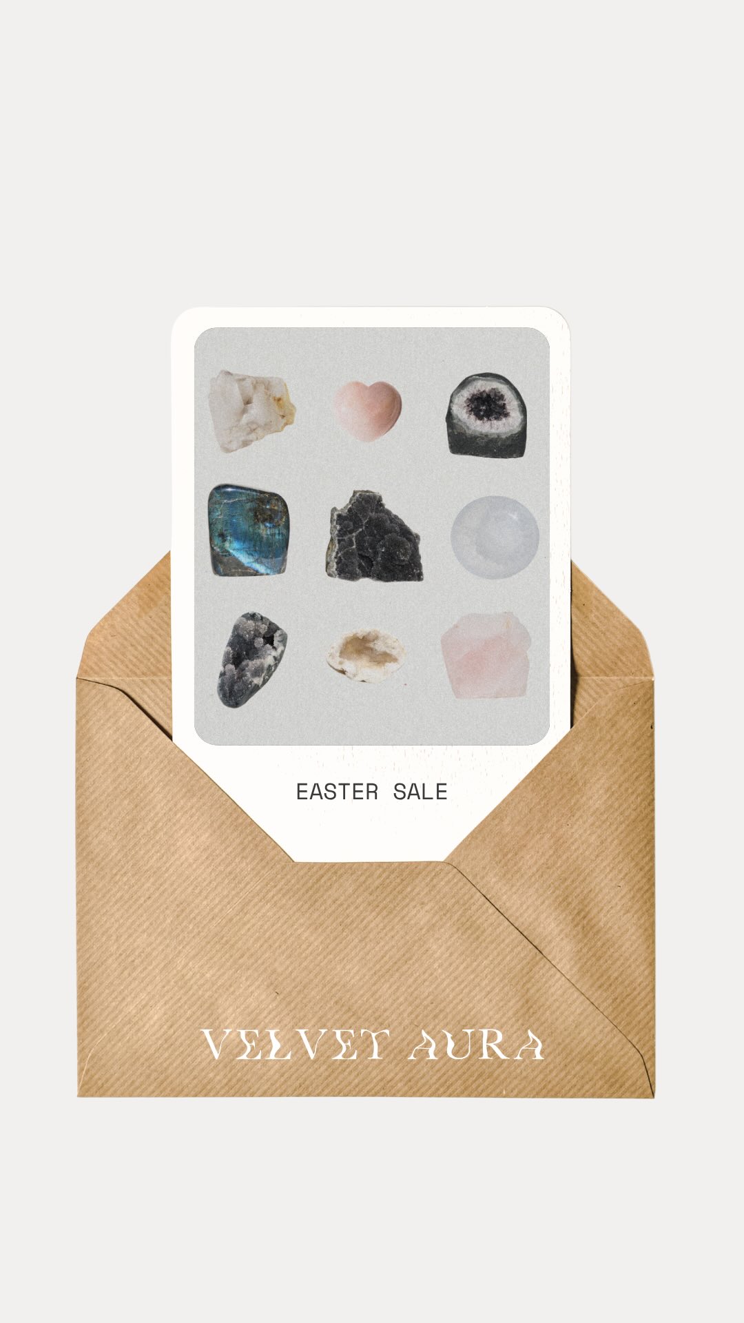 a quiet Easter offering 🌿
from 1st —> 14th of April, enjoy 15% off all of our crystals
an opportunity to welcome pieces chosen for grounding, clarity, and subtle elevation ✨
whether you’ve been considering a piece for your home, your rituals, or as a thoughtful gift, this is a beautiful time to choose intentionally 🤍
#VelvetAura #CrystalSale #EasterSale