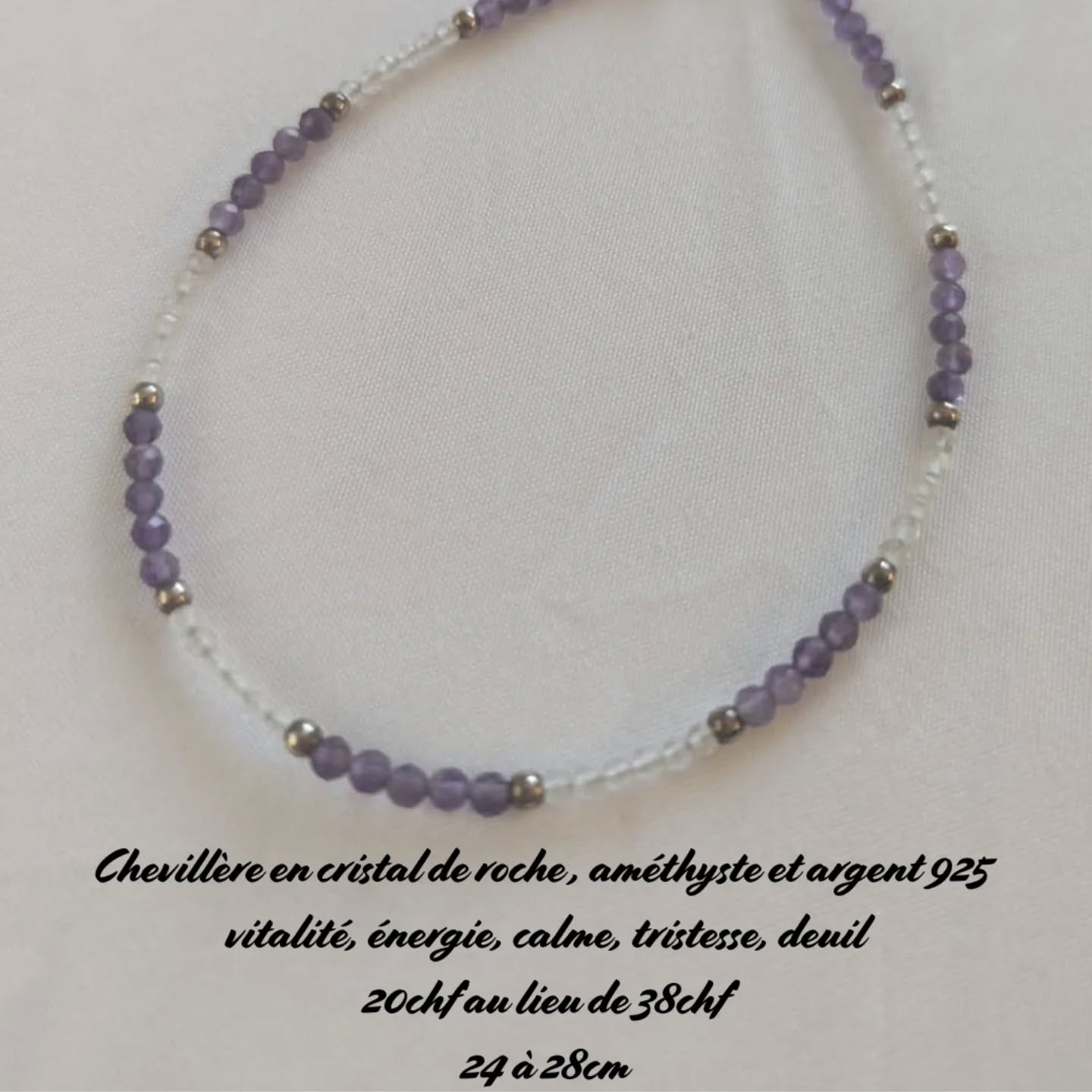 Envie de place, je destocke ces chevillères, toutes avec un fermoir en argent 925. Pour la plupart, je ne peux pas les agrandir car je n'ai plus en stock les pierres, mais vous pouvez toujours demander. Je peux toutes les raccourcir en principe, même si ce n'est pas précisé.
A disposition en cas de questions.
Port 2chf, offert dès 50chf d'achat
Offre jusqu'à fin avril
#chevillère #offrelimitée #bijouxenpierres #suisse #sublimetacheville