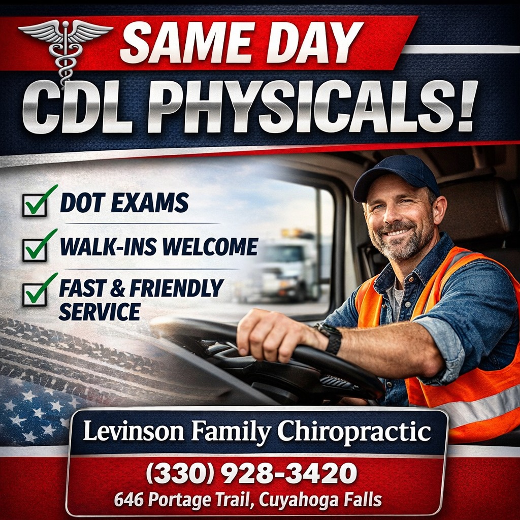 Need a CDL physical fast? Weāve got you.
Same-day CDL/DOT physicals done quickly so you can get back on the road without the hassle.
Most visits are in and out in about 30 minutes.
If you know a driver, someone in training, or a company that needs a reliable place to send their team, share this with them. We work with individuals, schools, and local companies and make the process simple.
Call to schedule or stop in
(330) 928-3420
646 Portage Trail, Cuyahoga Falls
#cdlphysical #dotphysical #truckdriverlife #cdldriver #localdrivers #akronohio #cuyahogafalls #ohiotrucking #truckinglife #commercialdriver #cdlschool #fleetmanagement #owneroperator #drivingschool #logisticslife #truckersofinstagram #same-dayservice #walkinswelcome #smallbusinessohio #supportlocalohio