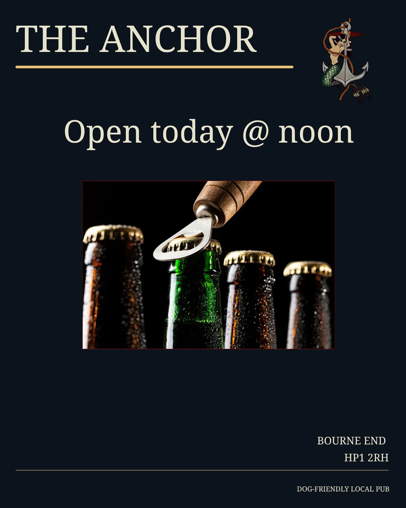 Jenni & Dody welcome you to the reopening of The Anchor 🍾
Join us today as we open our doors for a brand new chapter — same pub, same heart, just us behind the bar ❤️
✨ Featuring Bollywood Bites
🎧 Si Taylor (double dex) on the tunes
🥂 Free mimosas to celebrate
🐾 Dog / child friendly as always
#TheAnchor #PubReopening #NewChapter #BourneEnd #GoodFridayVibes #PubLife #SupportLocal #DogFriendlyPub #MimosasOnUs