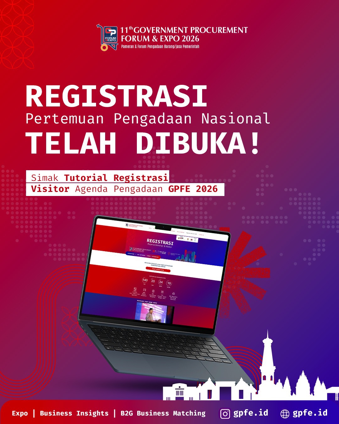 Registrasi Visitor Telah diBuka!
Halo sahabat PBJ,
jangan lewatkan kesempatan untuk menjadi bagian dari Government Procurement Forum & Expo 2026!
Sebagai ajang strategis mempertemukan pelaku pengadaan, bisnis, dan inovasi dalam satu platform.
✨ Dapatkan insight terbaru
🤝 Perluas jaringan melalui B2G Business Matching
📊 Temukan peluang kolaborasi baru
Scan QR atau kunjungi link:
Bit.ly/visit-gpfe
Segera daftar dan pastikan Anda tidak ketinggalan!
#GPFE2026 #pengadaannasional #eventyogyakarta