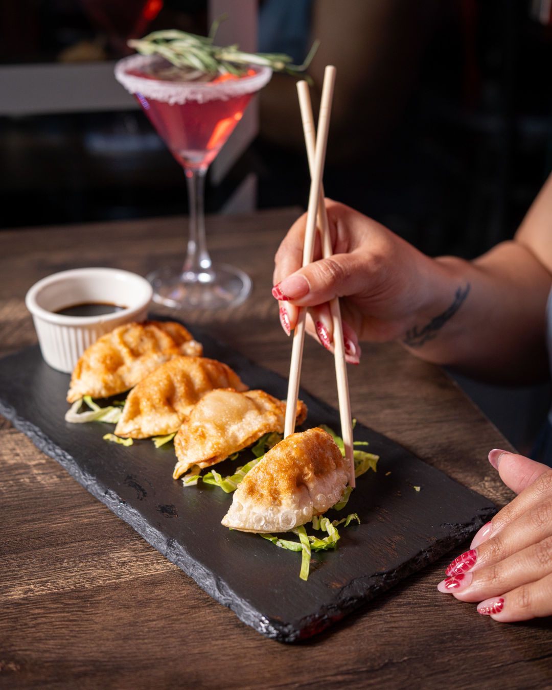 These crispy dumplings are what we've been cooking up in Inwood 🥟. Bring your crew for a chill night and Dominican warmth.