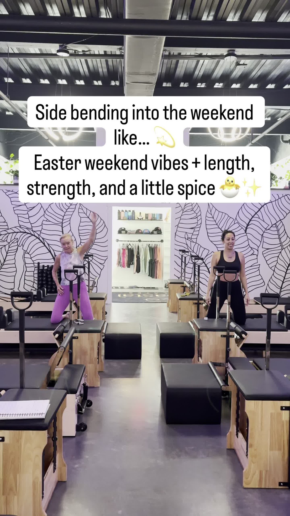 Side bending into the weekend like… 💫
Easter weekend vibes + length, strength, and a little spice 🐣✨
Stretch it out, move your body, and enjoy every moment—you earned it 💛
Don’t forget to book your classes for next week… we’ll be right here waiting for you 😉
We are open tomorrow!
#CoastalPilates #WeekendVibes #EasterWeekend #PilatesFlow #MoveYourBody
