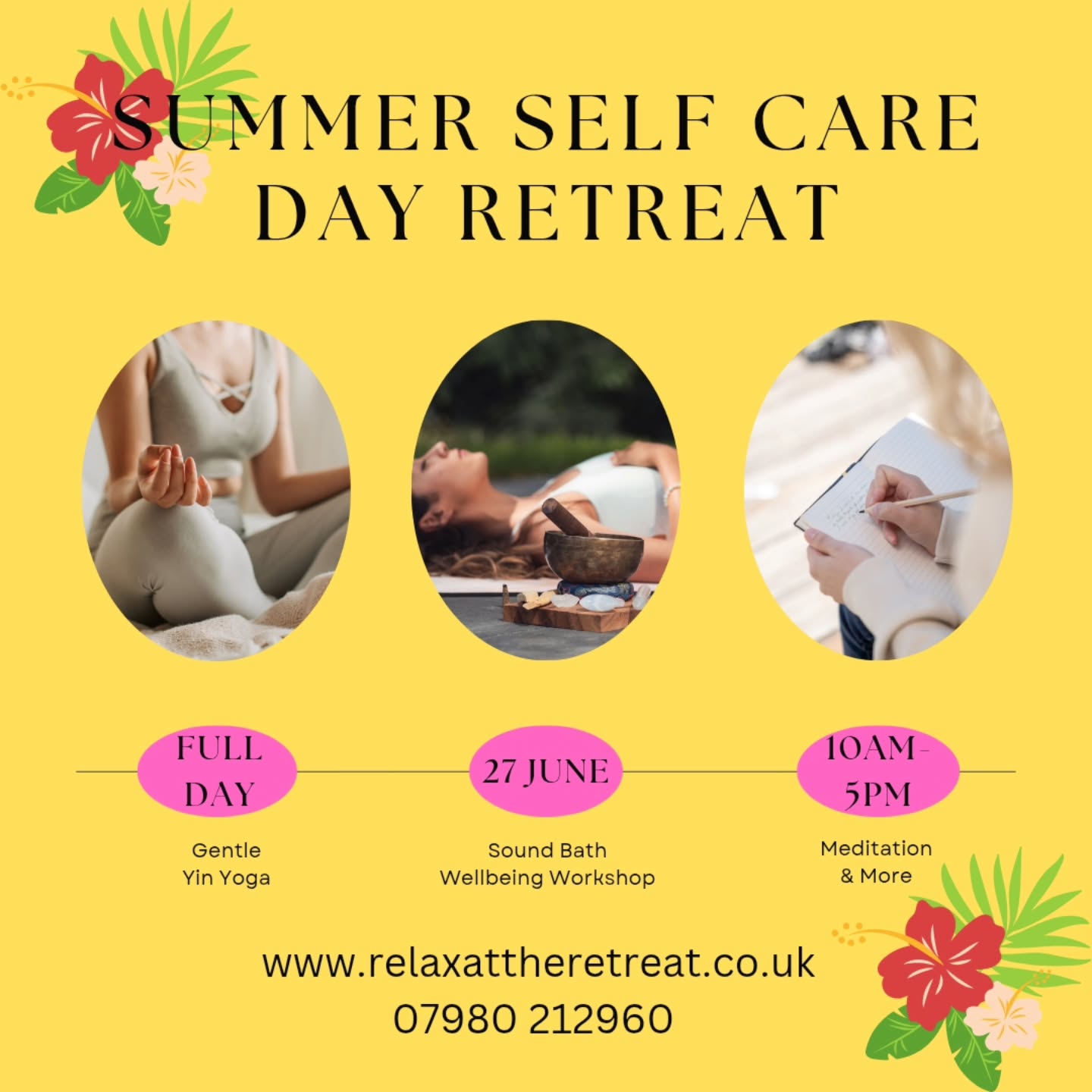 Happy to announce our annual Summer self care full day Retreat now open for booking. With yoga, meditation, qigong, a sound bath and more, all drinks, snacks and lunch included. At The Studio at The Retreat. This sells out fast so contact me to book your place! #dayretreat #relaxattheretreat ##takecontrolofyourwellbeing #wellbeingworkshops #wellnessthatworks