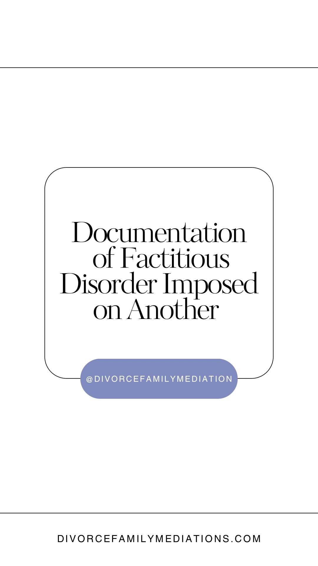 In custody disputes, behaviors consistent with Factitious Disorder Imposed on Another (FDIA) may emerge as a means of maintaining control, reinforcing dependency, and influencing perceptions of parental fitness.
By portraying the child as medically vulnerable, a parent may seek to position themselves as the primary or more necessary caregiver, while limiting the other parent’s involvement.
This dynamic can shift focus away from the child’s actual needs and instead center the parent’s psychological needs, ultimately placing the child at risk for emotional harm, increased anxiety, and impaired autonomy.
#coercivecontrol #coparenting #psychologicalanalysis #documentation #psychologicalabuse