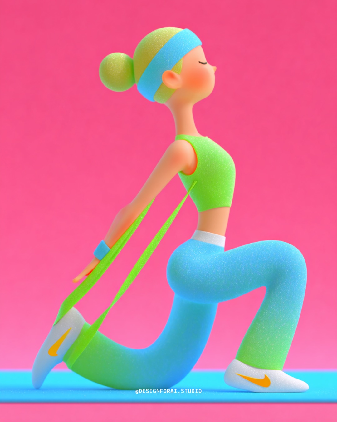 @nike nunca ha sido solo deporte: es actitud, identidad y expresión cultural.
Este estudio reinterpreta la atlética femenina a través de un sistema de dirección de arte digital, donde el movimiento se traduce en gradientes, texturas y energía visual codificada.
Desarrollado desde una lógica de dirección, cada personaje opera como una construcción visual: el color define intensidad, la textura construye materialidad y la forma codifica el movimiento.
Inspirado en el legado de Nike de expandir el rol del deporte más allá de lo físico, esta serie explora cómo la identidad atlética puede ser reimaginada en entornos digitales. No como representación, sino como experiencia.
No se trata de ilustrar atletas, se trata de diseñar cómo se percibe la identidad deportiva.
Explora cómo los sistemas visuales están redefiniendo el deporte femenino.
Para @nikewomen desarrollado por @designforai.studio
-
Nike has never been just about athletics: it’s about attitude, identity, and cultural expression.
This study reinterprets female athleticism through a system of digital art direction, where movement is translated into gradients, textures, and coded visual energy.
Developed from a direction-first approach, each character operates as a visual construct: color defines intensity, texture builds material presence, and form encodes motion.
Drawing from Nike’s legacy of empowering athletes beyond the physical, this series explores how sport can be reimagined in digital environments. Not as representation, but as experience.
This is not about illustrating athletes: it’s about designing how athletic identity is perceived.
Explore how female visual systems shape the future of sport.
For @nikewomen by @designforai.studio
💪🩷
#nike
#digitalart
#sport
#creativedesign
#design