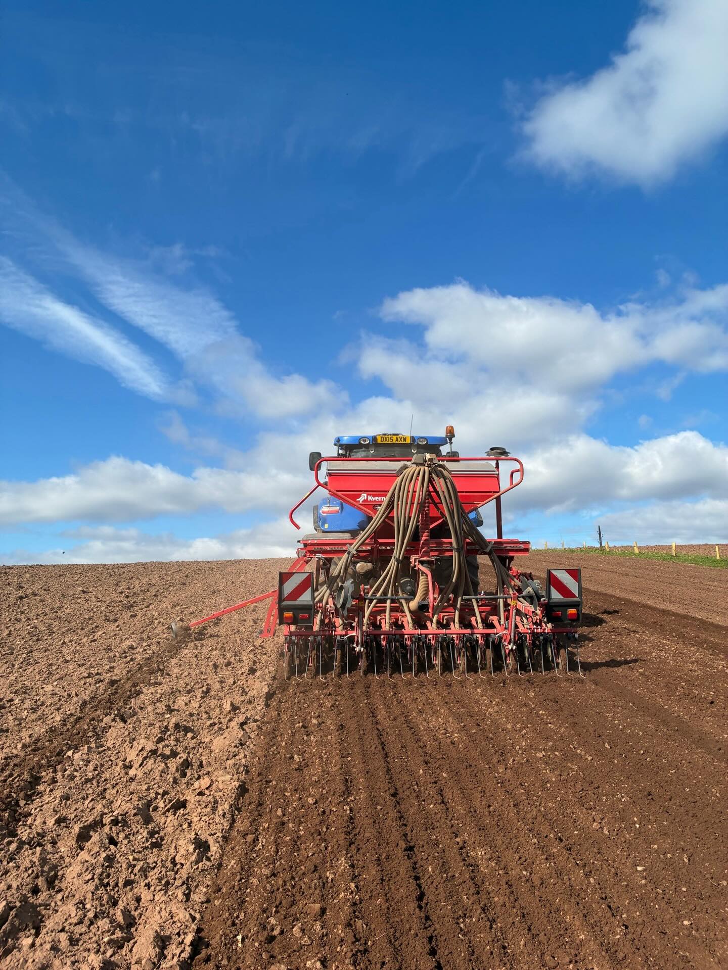 Pea field inc quite a complicated trial drilled beautifully today. Three different Carlin pea/naked barley combination rates and 100% controls of both crops - searching for pea growing resilience!