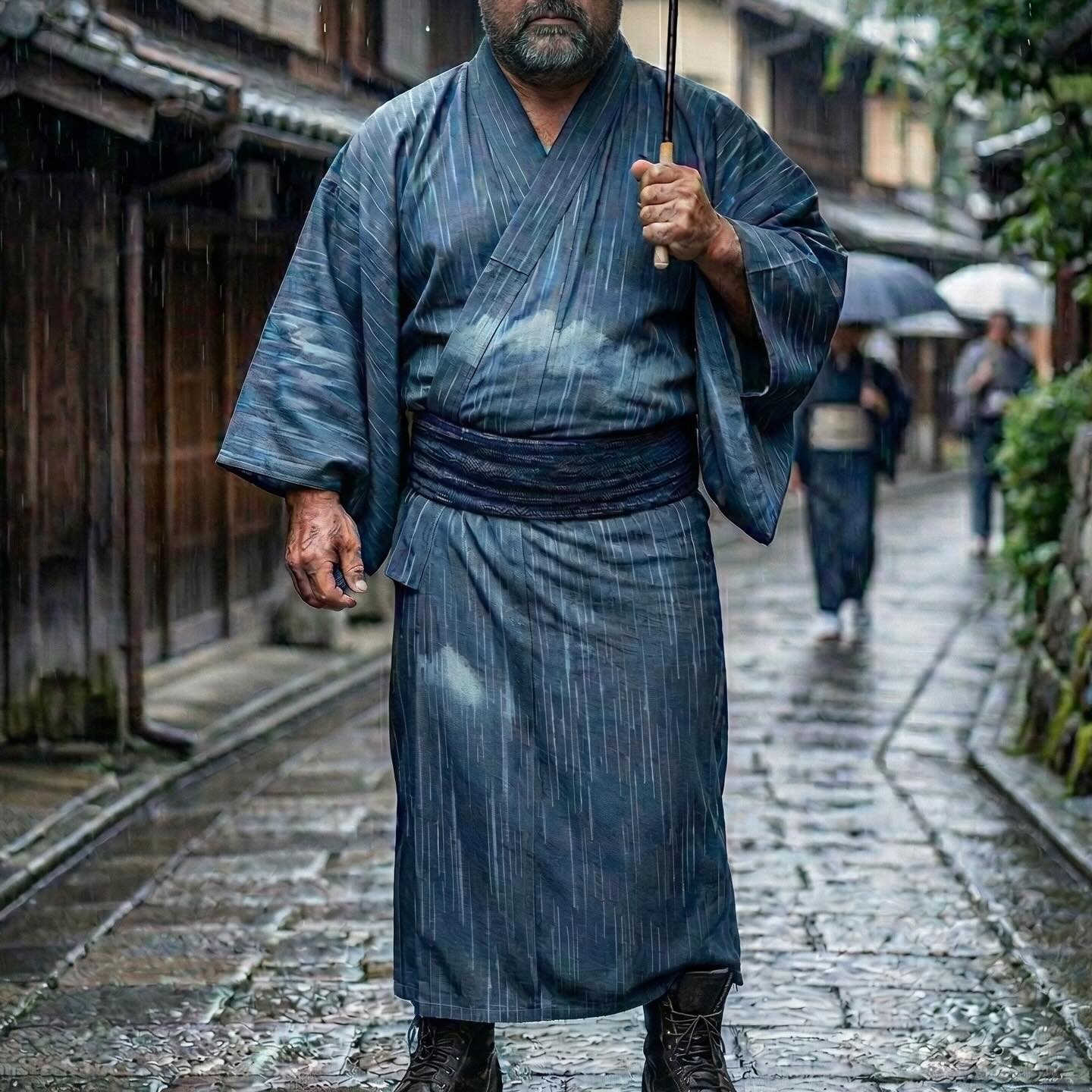 Raining from Men's Kimono Life's archives. / 雨(アーカイブ柄)
#kimono #menskimono #着物男子 #男着物