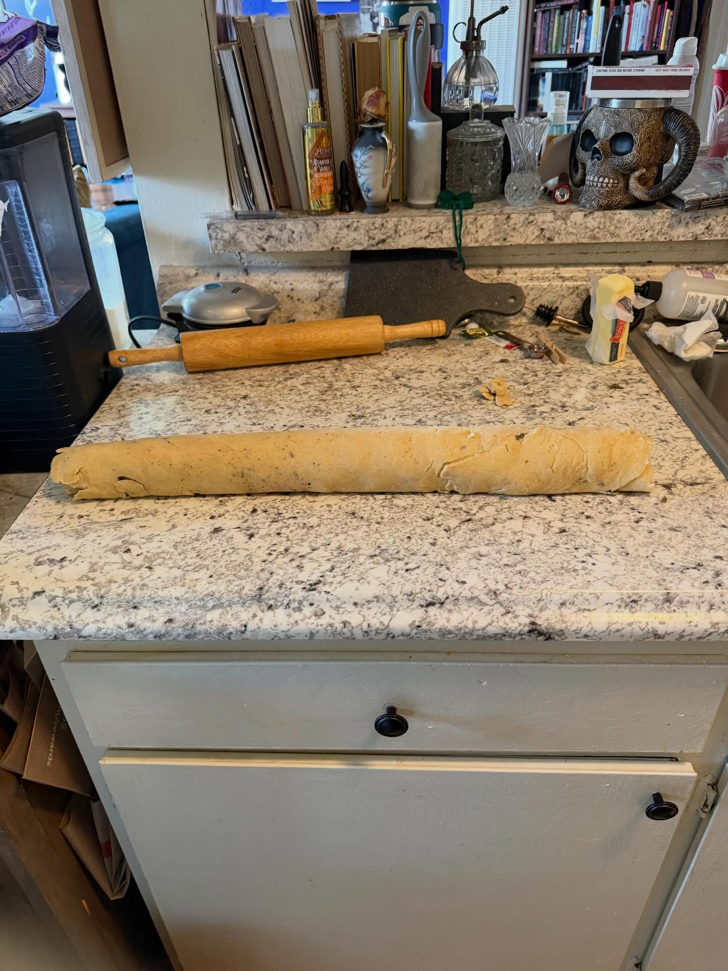 Baking with the kids today: London Fog Rolls with Lavender Cream Cheese Frosting