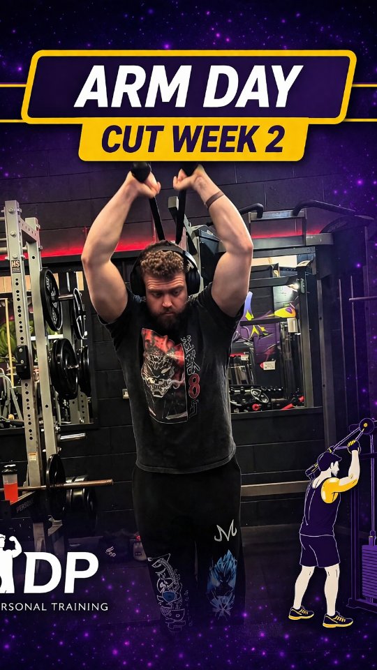 Another day of trying to get massive arms
2lbs down this week already and progress is still flying 🪽
Tendonitis recovery is the best it's been post prep so it's time to send it (touch wood 🪵)
Arm workout
------------
2x tricep pushdown
2x overhead rope extensions
2x single arm cable kickback
2x hammer curl
2x preacher curl
1-2 x reverse curl and wrist curls
2x hanging leg raises to failure