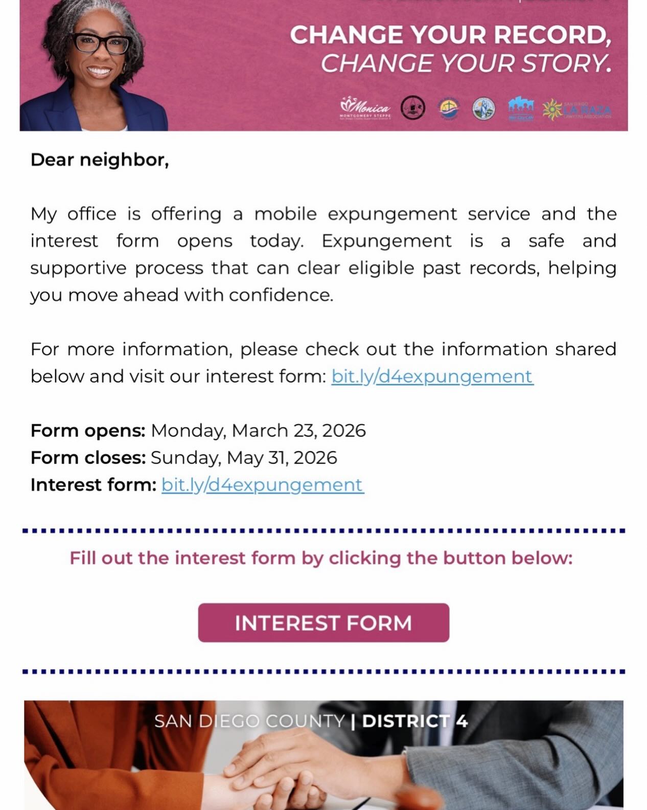 Check it out and follow the link to sign up, don’t miss the opportunity to clear your record.