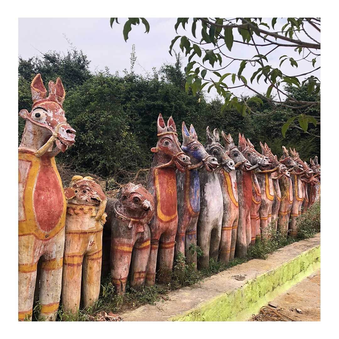 Terracotta Horses of Tamilnadu
.
Cultural / Domestic / Ritual
.
The life-size terracotta horses of Tamilnadu are an offering to the local deity " Ayyanar" of Tamilnadu. These statues are said to be the vehicle of Ayyanar and his assistants. Their sizes range from a few feet to up to 12 feet, like the ones seen at Perugavazhndan. They are made entirely by hand without any tools for shape and scale. Once the terracotta horses are shaped, they are taken into the kiln to bake and then finally painted.
Almost all these shrines have many horse statues in different stages of ruins. During the " Puravi Eduppu" ritual, these horses are offered to the Ayyanar's Shrine. Often hidden in the remote outskirt areas of the village, these shrines and their humble statues are more connected with the locals than the world-renowned stone sculptures of Tamilnadu.
These statues and numerous similar rituals provide a livelihood for the potters who are dwindling in numbers every year. These rituals and customs help keep the art of pottery alive and support the traditional potters.
Photography @jeevanlxavier
.
.
EDA is a crowdsourced archive of Everyday design from the Indian Subcontinent.
Follow @everydaydesignarchive for more.
.
.
.
.
.
.
.
.
.
.
.
.
.
.
.
.
.
.
.
.
.
.
.
#design #everyday #dailyobjects #designerobjects #homemade #artisanal #craftsofindia #artistsofindia #designarchive #indiansubcontinent #india #productdesign #accessorydesign #householdobjects #everydaydesignobjects #terracottahouse #architecture #temple #dravidian #chola #ayanaar #terracottahorses #terracotta #ayyanartemple #ayyanarhorsetemple #puravieduppu