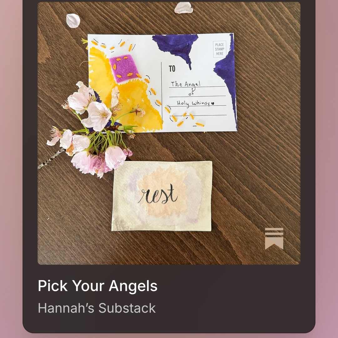 My latest "Writual" Substack Post, where I share a monthly poetry prompt/creative exercise somewhere between poetry and play.
This one is on angel cards, and picking the angels you need in your life. Read about the wildly serendipitous thing that happened while I was writing this piece!
P.S.-Also information about my online April class, She is a Tree of Life, Jewish Feminist Ecopoetry class.
I am getting this little Substack off the ground. If you need some extra spirit-filled joy, please subscribe!