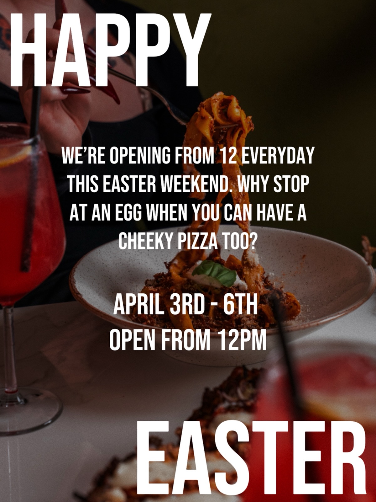 Go on treat yourself to an Italian American Easter dinner
Open from 12pm April 3rd - 6th
#deanos #easter #bankholiday #easterweekend #americanitalian