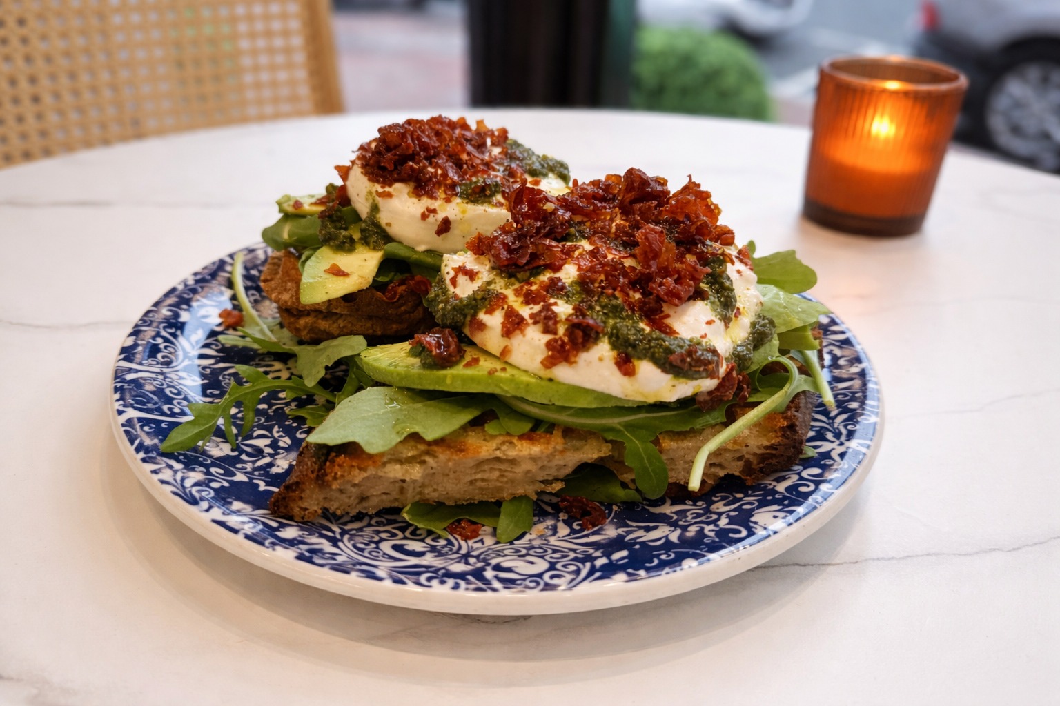 A Tuscan classic, reimagined.
Café Pari’s Tuscan Toast features creamy burrata, fresh avocado, and arugula layered over toasted sourdough, finished with vibrant pesto, crispy prosciutto, and a touch of EVOO, sea salt, and black pepper.
Balanced. Elevated. Unforgettable.
#cafepari #tuscantoast #eatwell #monmouthcounty #redbank