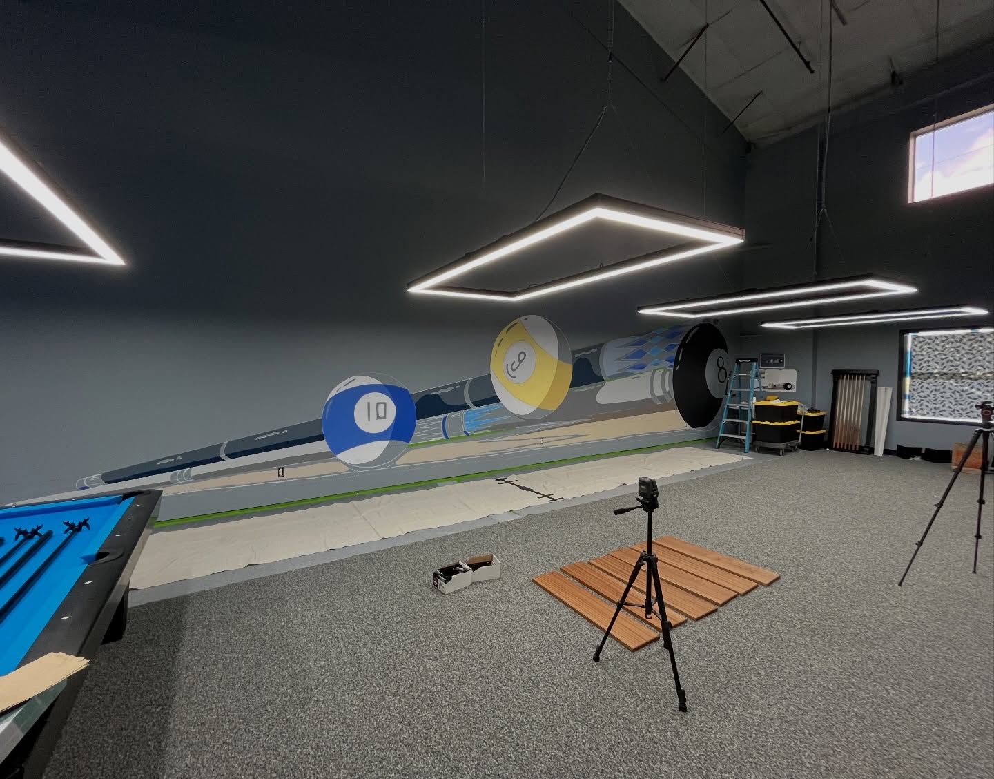 Little progress for the masses.
#mural #paint #billiards #art #muralpainting