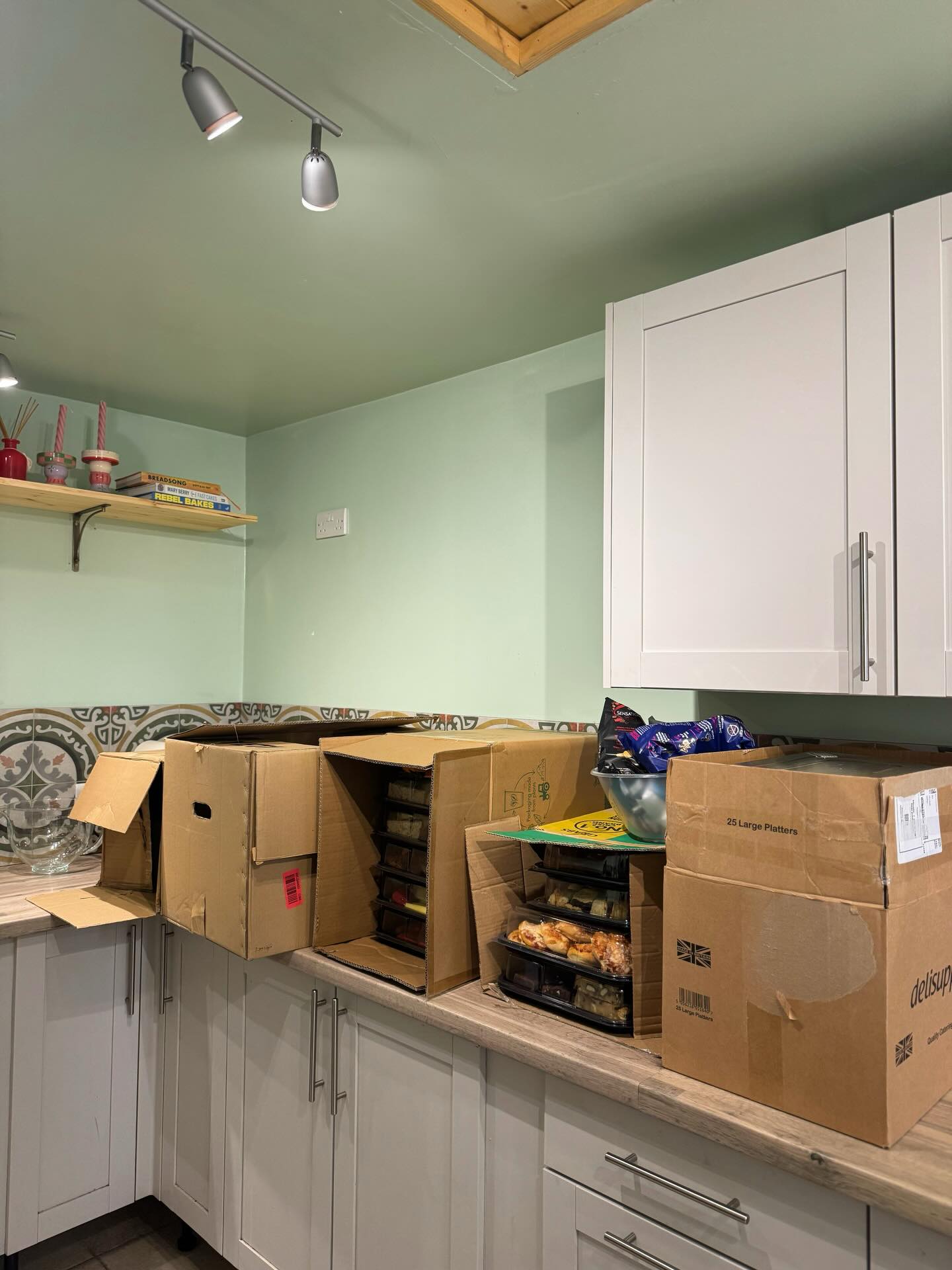 Early start today! Buffet for 60 and buffet for 15 both done and ready to be delivered by 8am ๐คฉ currently not able to drive with my wrists so my driver aka mum on the way ๐