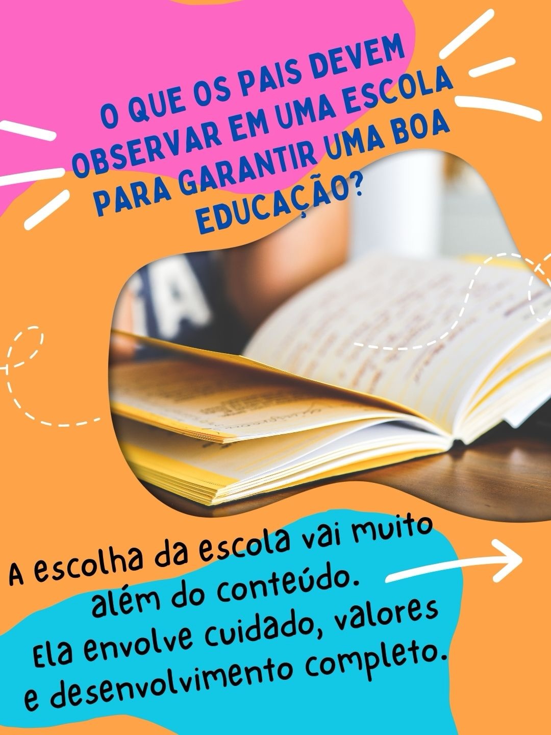 ✨ Escolher uma escola é escolher quem vai caminhar ao lado do seu filho todos os dias.
Mais do que conteúdo, uma boa educação precisa de acolhimento, segurança, estímulo à criatividade e parceria verdadeira com a família.
Na Escola Parque, acreditamos que cada criança é única — e merece ser vista, ouvida e incentivada a desenvolver todo o seu potencial.
Aqui, unimos aprendizado, cuidado e experiências que vão além da sala de aula, formando crianças confiantes, criativas e felizes. 💛
Porque educar é caminhar juntos.
📩 Quer conhecer mais de perto nossa escola? Entre em contato conosco