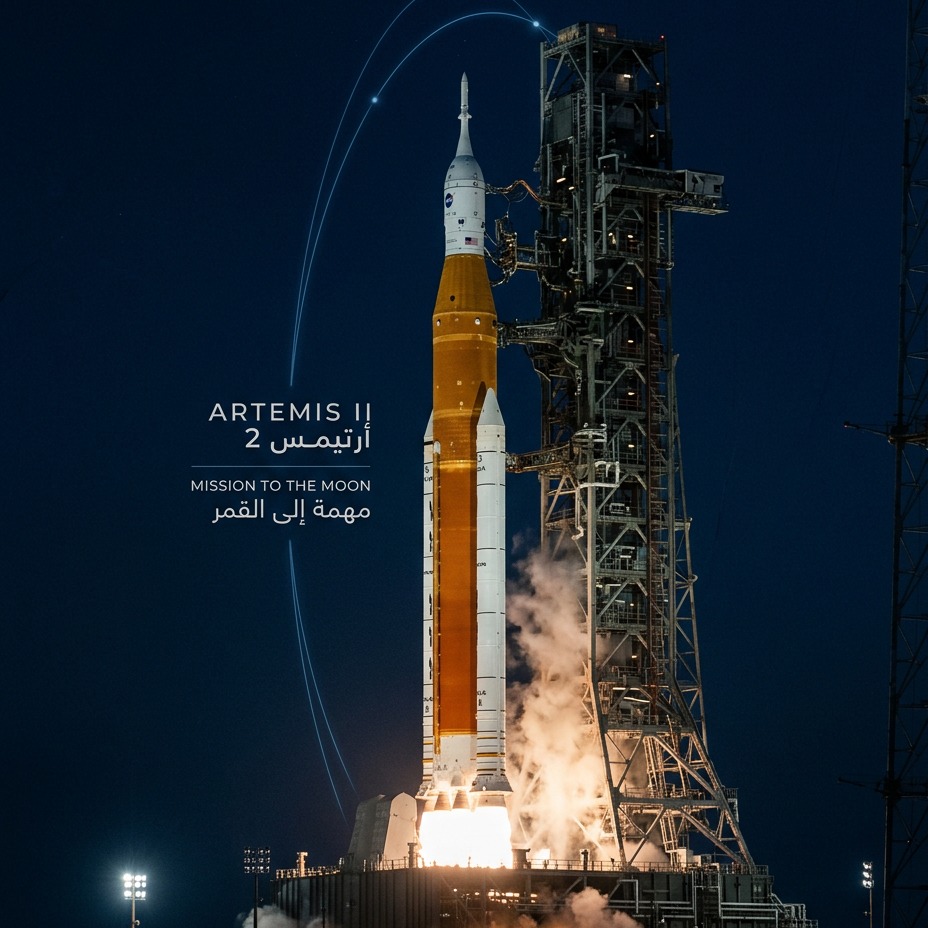 Artemis II — Launch Underway
NASA is preparing to send humans beyond low Earth orbit for the first time in over 50 years.
Artemis II is a ~10-day mission that will test the Space Launch System (SLS) rocket and Orion spacecraft with crew onboard.
Launching from Kennedy Space Center, the mission marks the first crewed flight of this system.
This is not a landing mission.
This is a full-system validation — from launch to deep space and back.
We’re watching closely.
#Artemis #Space #DiscoverSpaceTogether
أرتميس 2 — الاستعداد للإطلاق
تستعد ناسا لإرسال رواد فضاء إلى ما بعد مدار الأرض المنخفض لأول مرة منذ أكثر من 50 عاماً.
تمتد مهمة أرتميس 2 لحوالي 10 أيام، وتهدف إلى اختبار صاروخ SLS ومركبة أوريون بوجود طاقم بشري.
سيتم الإطلاق من مركز كينيدي للفضاء، في أول رحلة مأهولة لهذا النظام.
هذه ليست مهمة هبوط،
بل اختبار متكامل لكل مراحل الرحلة.
نتابع باهتمام.
#أرتميس #الفضاء #discoverspacetogether