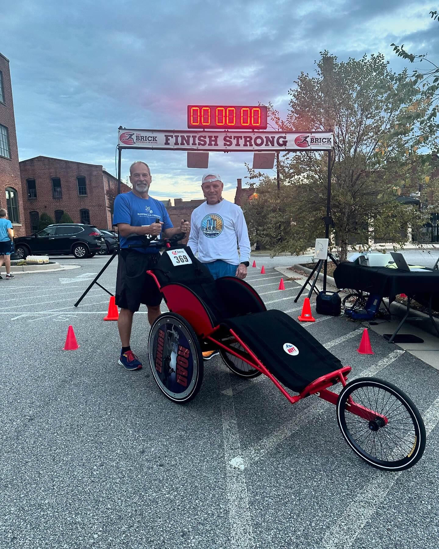 Running for Freedom at the Miles for Merchants yesterday! Great event for a great cause!
There is still time to purchase a 50/50 raffle ticket for the Running for Freedom fundraiser to obtain chairs so we can push more kids! Don’t wait—ask how to grab your tickets today and help make a difference!