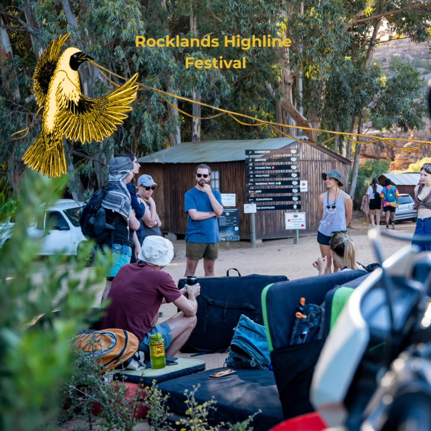 It's that time of year again! @rocklands_highline_fest
In amongst all the fun things lined up this weekend Becks @otyogithings will be teaching the sunset yoga session on Saturday evening 🧘🏽♀️ and an intro to outdoor bouldering session on Sunday morning.
Saturday 17h00
Meet at @depakhuys Lapa to walk up and right of the highlines, where we'll gather for sundown yoga.
Sunday 9h00
Meet Becks and @jarrydnew at reception.
Bring along your climbing shoes, boulder pads, water and snacks. We'll head out to Plateau / Arch Valley for the morning.
See you this weekend 🙂