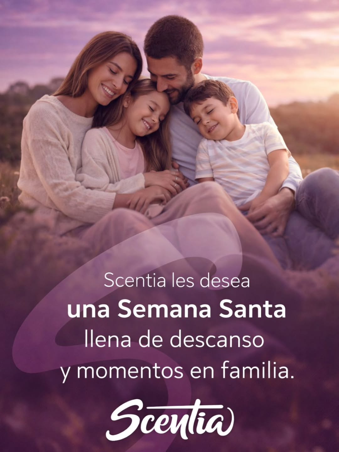 ✨ Scentia les desea una Semana Santa llena de descanso, tranquilidad y momentos especiales en familia.
Disfruta este tiempo para recargar energías y compartir con quienes más quieres. 💜