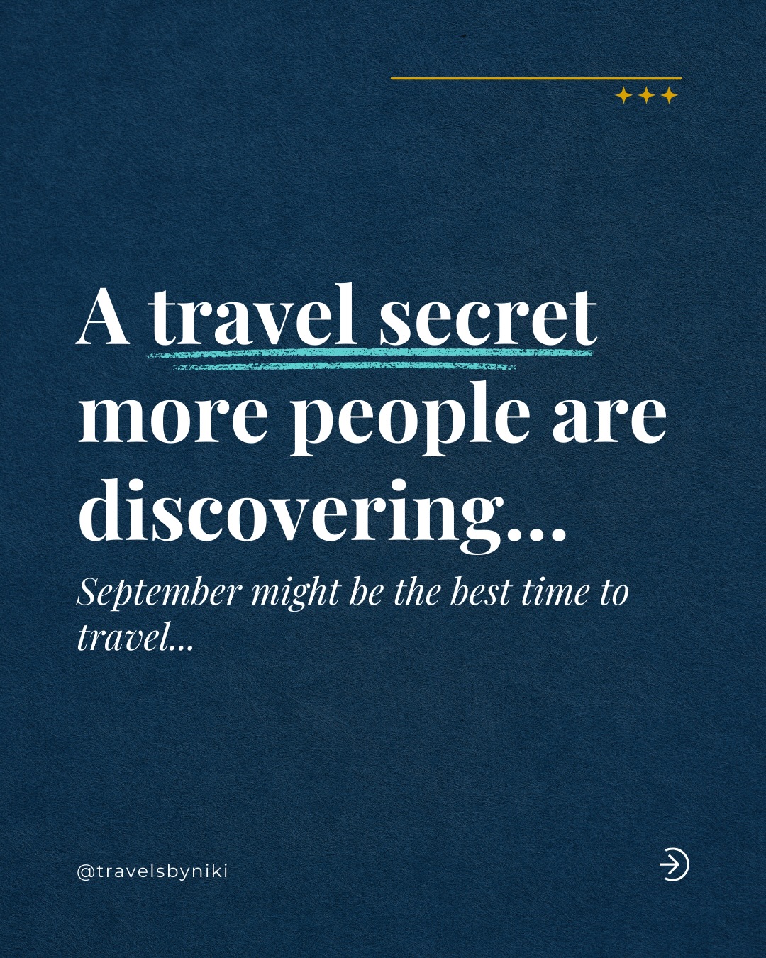 September is one of the most underrated times to travel.
In many places, the peak summer crowds start to thin, the weather is still beautiful, and the pace of travel feels a little more relaxed.
It’s one of those travel timing secrets that more people are starting to discover.
And because of that, the best hotels and room categories often disappear sooner than people expect.
This is exactly the kind of insight I share in my weekly travel email — along with destination ideas and planning tips for busy people who love travel but don’t want to spend hours researching it.
If that sounds helpful, I’d love to have you join.
Comment INSIDER and I’ll send you the link to join Niki’s Travel Insider List.
.
.
#travel #travelshoulderseason #travelplans #septembertravel #travelplanning