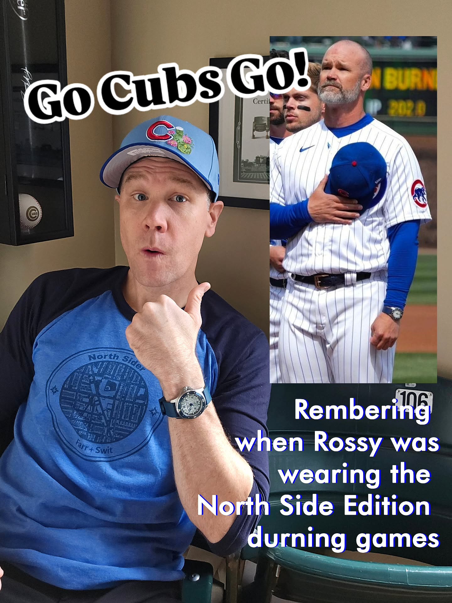 Cubs opener today!
I am remembering back to when @grandparossy_3 would wear The North Side Edition watch to almost every game. He even brought it with him to London when the Cubs played the Cardinals over there.
I will be watching from the comfort on my ballpark seats at my home and cheering to get that first W flag for the season at Wrigley Field.
Lets go cubbies.
#watchfam #Cubs #wrigley #baseball #chicago