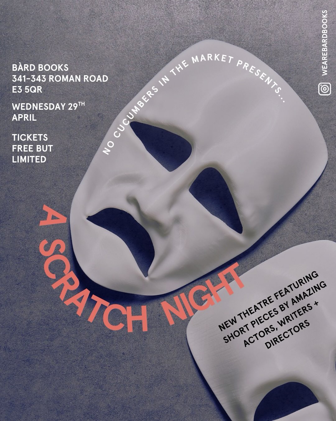 Willkommen, bienvenue, welcome! Stories. But live.
1️⃣ Scratch Night. Support new artists, new theatre, at a WIP showcase by ‘No Cucumbers in the Market’
2️⃣ ‘Kidnap’ by Samia Rida- a dark, challenging and defiantly funny exploration of multiculturalism, domestic abuse, having a disabled sibling, Saudi, and how kidnap can involve a swimming pool
3️⃣ @laughlinesopenmic fewturing headline act @elihartinstantly
Your choice. Friends. Strangers. All welcome.