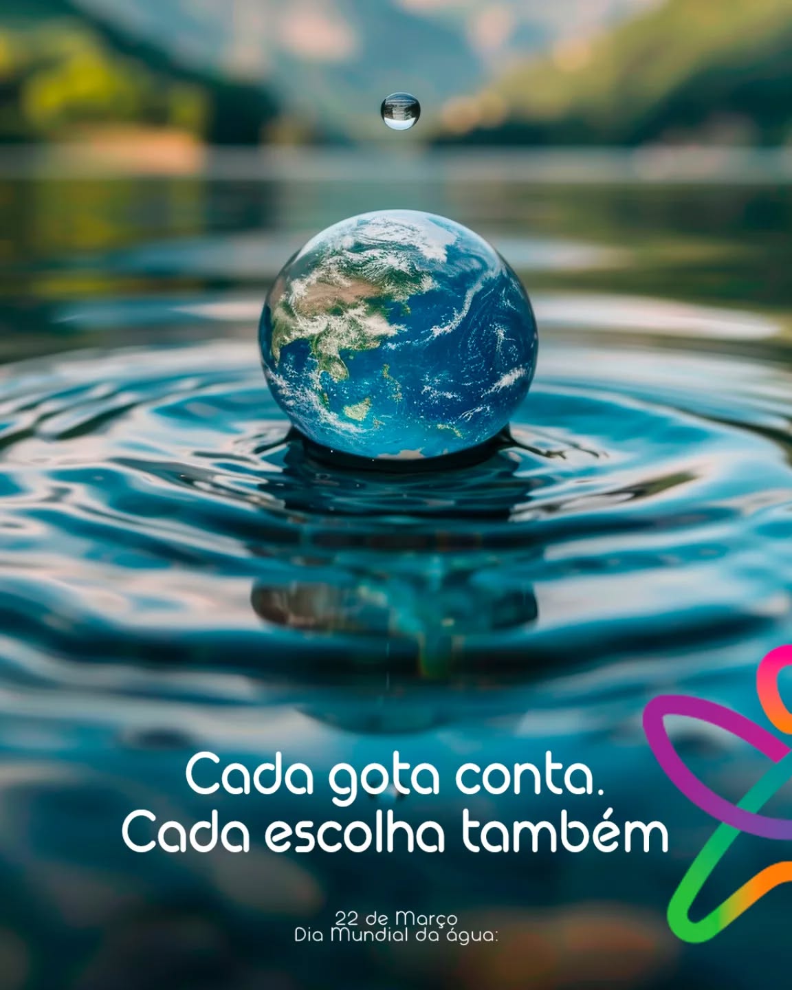 A água sustenta tudo.
Mantém o equilíbrio do planeta, mas é um recurso limitado.
Neste Dia Mundial da Água, o convite é fazer o uso consciente e uma reflexão do impacto das nossas escolhas.
Preservar a água é preservar a vida. 💧🌱