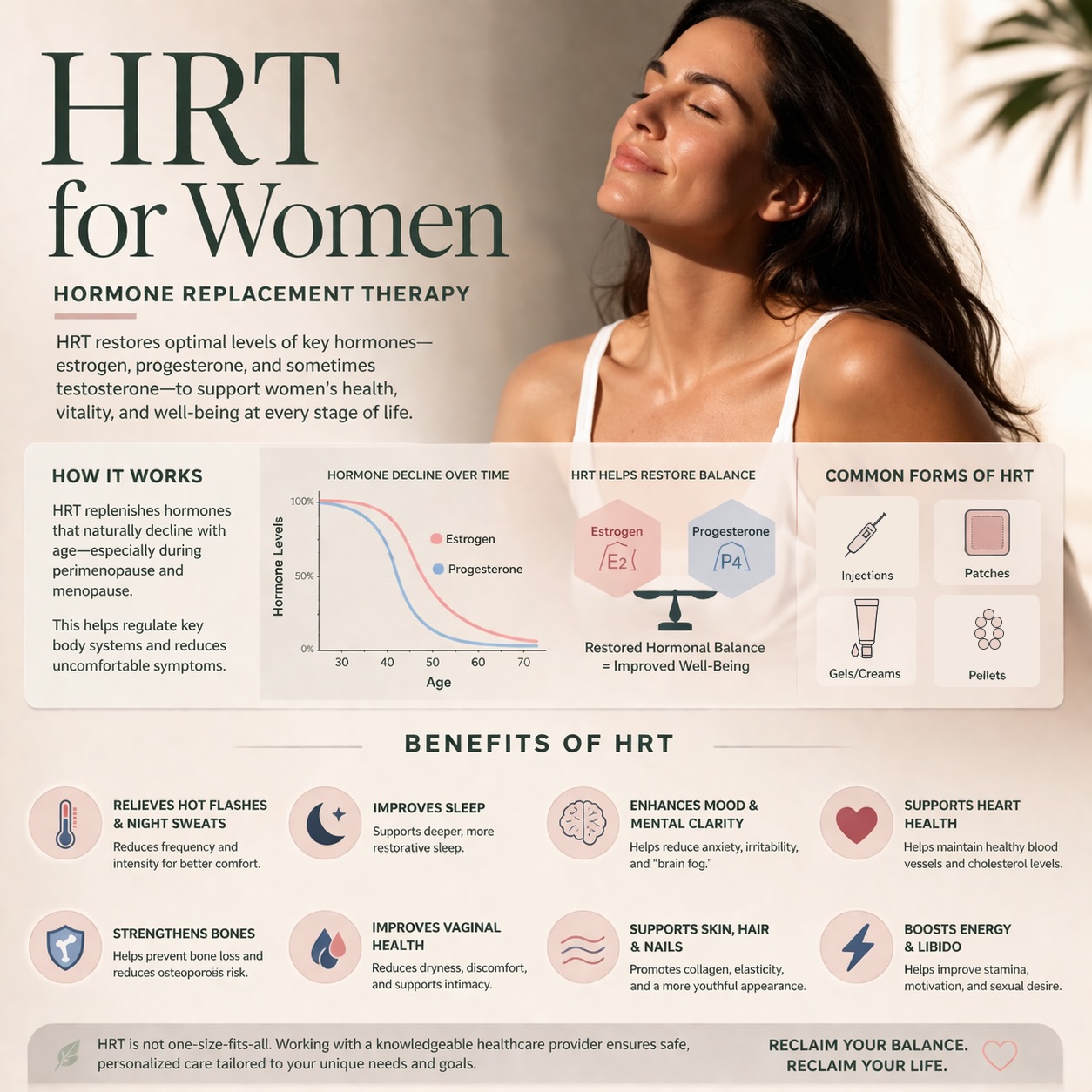 your symptoms aren’t random
they’re biochemical 🔬
as estrogen + progesterone decline, systems fall out of sync
sleep, mood, metabolism, skin, libido — all connected
hrt restores physiological balance ⚖️
✨ benefits:
• 🔥 reduces hot flashes & night sweats (thermoregulation reset)
• 😴 improves sleep cycles (circadian + gaba support)
• 🧠 enhances mood & cognition (serotonin + dopamine modulation)
• 💧 improves vaginal health (tissue hydration & elasticity)
• 🦴 preserves bone density (reduces osteoclast activity)
• ❤️ supports cardiovascular health (lipid + vascular function)
• ✨ boosts skin collagen (elasticity + thickness)
• 💋 restores libido (hormonal signaling normalized)
this is not guesswork
this is targeted hormone optimization
labs → dosing → monitoring 📊
📍Weston, FL
📅 schedule today at indehealth.com
💬 call or text us today: 954-302-8382
#Health #HRT #Testosterone #Estrogen #Progesterone