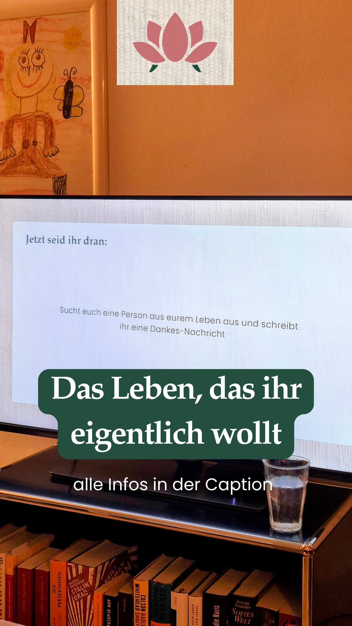 Du scrollst gerade durch dein Handy. Dabei wolltest du eigentlich Sport machen.
Kennst du dieses Gefühl? Intention ≠ Verhalten: das ist keine Schwäche, das ist Psychologie.
Statt dem nächsten Restaurantabend: Ein Abend bei dir zu Hause, der wirklich etwas hinterlässt. Damla ist Executive Coach und zeigt dir und deinen Freund*innen, wie du die Lücke zwischen dem Leben, das du willst, und dem, das du lebst, kleiner machst.
2 Stunden. Wissen im Wohnzimmer
Link in Bio.🛋🌸