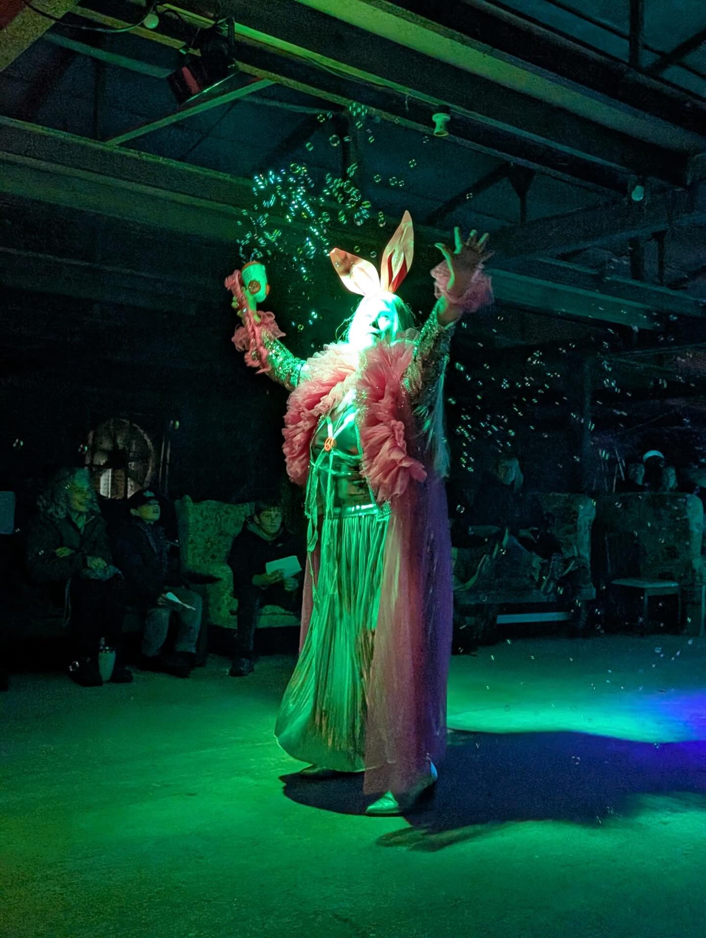 Bunny & the bubbles! 💖🔫🐇🫧
What a fashion show at @hatch_somerset yesterday. The After Party was so much fun to be at!
My story was a comment on gun crime & consumerism, all wrapped up in a bunny-human hybrid, having the time of her life with thousands of bubbles! (Obviously 😂)
Here are some photos by the awesome @emma_._.green, me, & a little video snippet from G.
I’ll post a video compilation of all the performances soon. There are some absolute crackers! 😉🎉
Thanks to my fellow Hatchlings for creating this magical space to think, perform, and have fun.
The show comes to @eastquaywatchet on April 10th 🫧
There’ll be a separate post about @wezleywebber’s make up too… but oh my word! 😍
#hatchsomerset #performanceart #wearableart #somerset #artforall
@thelostskylark