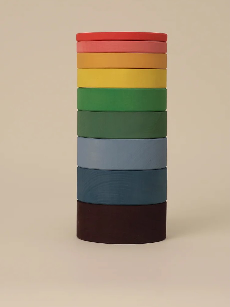 🎈For me, this is the most difficult toy to write about…
and at the same time the most open-ended one in the Toyto collection✨
🤹🏻The Toyto Round Stacking Tower has three rods, nine colorful discs of different widths…
and no base in the usual sense of a classic pyramid.
No base?
So… how do you play with it?🤸🏻♀️
At first, it feels wobbly. Uncertain. Almost awkward 🦥
And then — you take one disc… then another…
try one rod… then the next…
And slowly, something begins to appear 🐾
A flower,
a pagoda,
the Guggenheim Museum,
faces - сharacters,
a living color palette…
Or simply (though not so simple 🙃):
Place discs across multiple pegs so they barely touch.
How far can you go before it collapses?
It becomes a quiet, mindful challenge —
where hands learn patience, and balance becomes a feeling.
💎A rare gem for true thinkers…
where success is not the result,
but the process of endless discovery ✨
#diageliz_kids #diafeliz_woodentoys #toyto #openendedplay #toysasart
