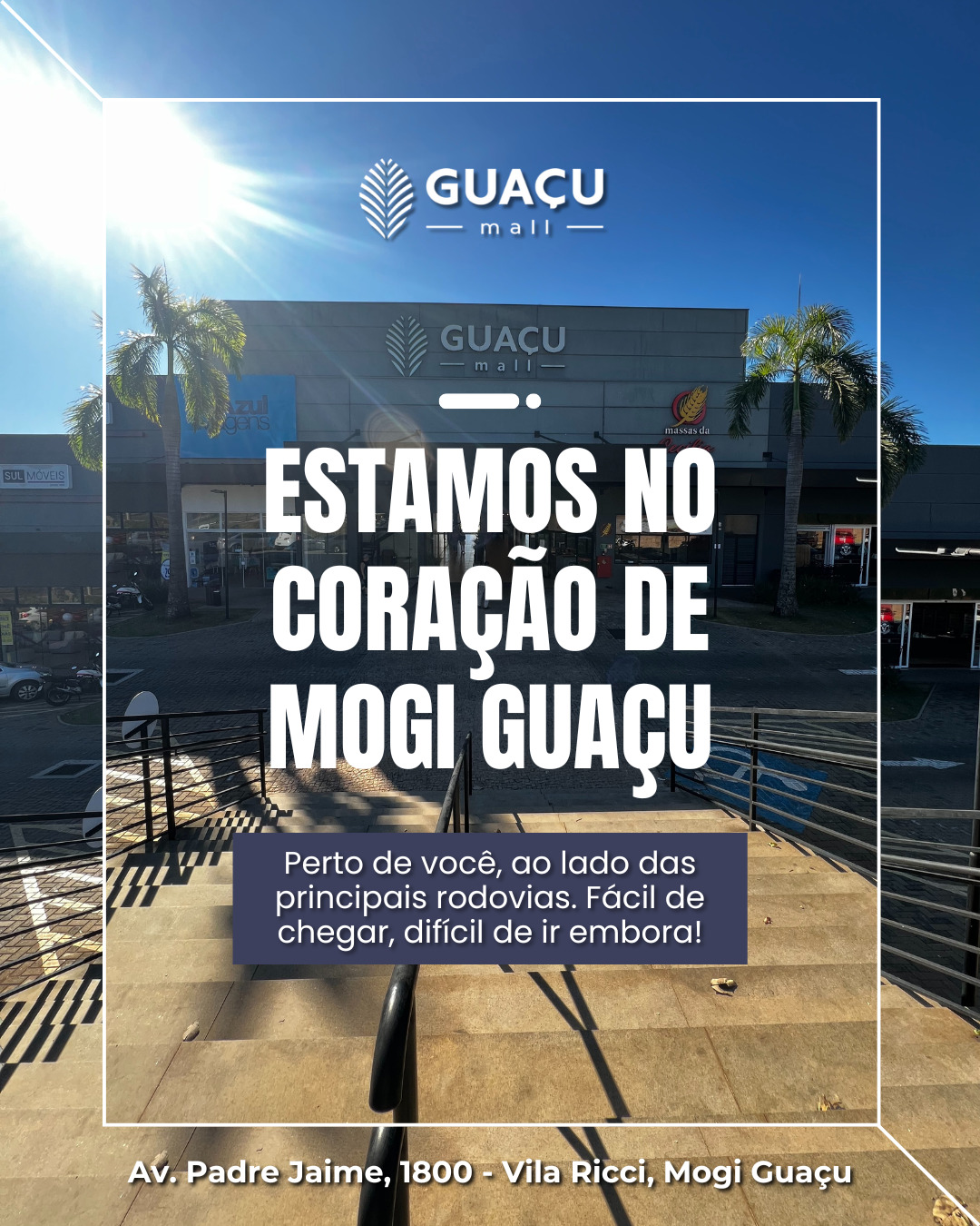 📍 Estamos no coração de Mogi Guaçu!
Perto de você, com fácil acesso e tudo o que você precisa em um só lugar.
👉 Vem pro Guaçu Mall e descubra por que é fácil chegar… e difícil ir embora!
@azulviagensmogiguacu
@mandore.bolsas
@sossuplementosfitness
@skyfitguacumall
@maravilhasdolarmogiguacu
@sakacelulares
@massasdaceciliaoficial
@fabrispumaoficial
@carnesmantiqueiramogi
@mavenbarberco
@eletrica_area
@dubelatomogiguacu
@rest.carnesmantiqueiramogi
@marcenaria.loft
@graoebrasaguacu
🚩Av Padre Jaime, 1.800 - Vila Ricci, Mogi Guaçu - SP
#compras #mogiguaçu #comprasmogiguaçu #comprasmogimirim
MRC BRASIL MARKETING