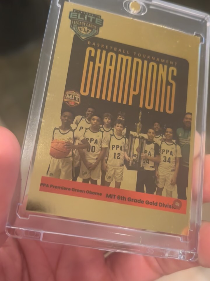 PPA MIT 6th Grade Gold Division Champions🏆
All the hard work, the hustle, the heart — it paid off.
This squad showed up and showed out. They didn’t just win — they earned every second of it. Proud is an understatement. — this is a moment these kids, coaches (and families) can literally carry forever. ❤️
#elitelegacycards #youngathletes #hardworkpaysoff #nodaysoff #champions