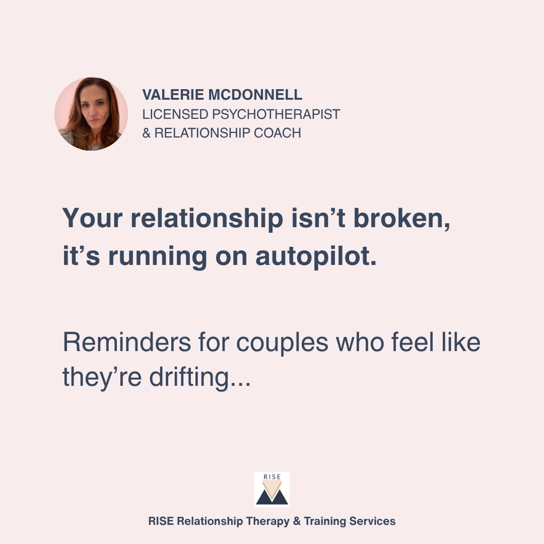 Most couples who come to see me haven’t stopped caring.
They’ve just fallen into logistics mode - managing kids, calendars, and finances while the emotional and physical connection quietly fades.
This week’s episode is a roadmap for getting it back.
Listen now and save this as a reminder. ❤️
#risetointimacy #relationshipreminder #couplestherapy #sextherapy #rvatherapist
